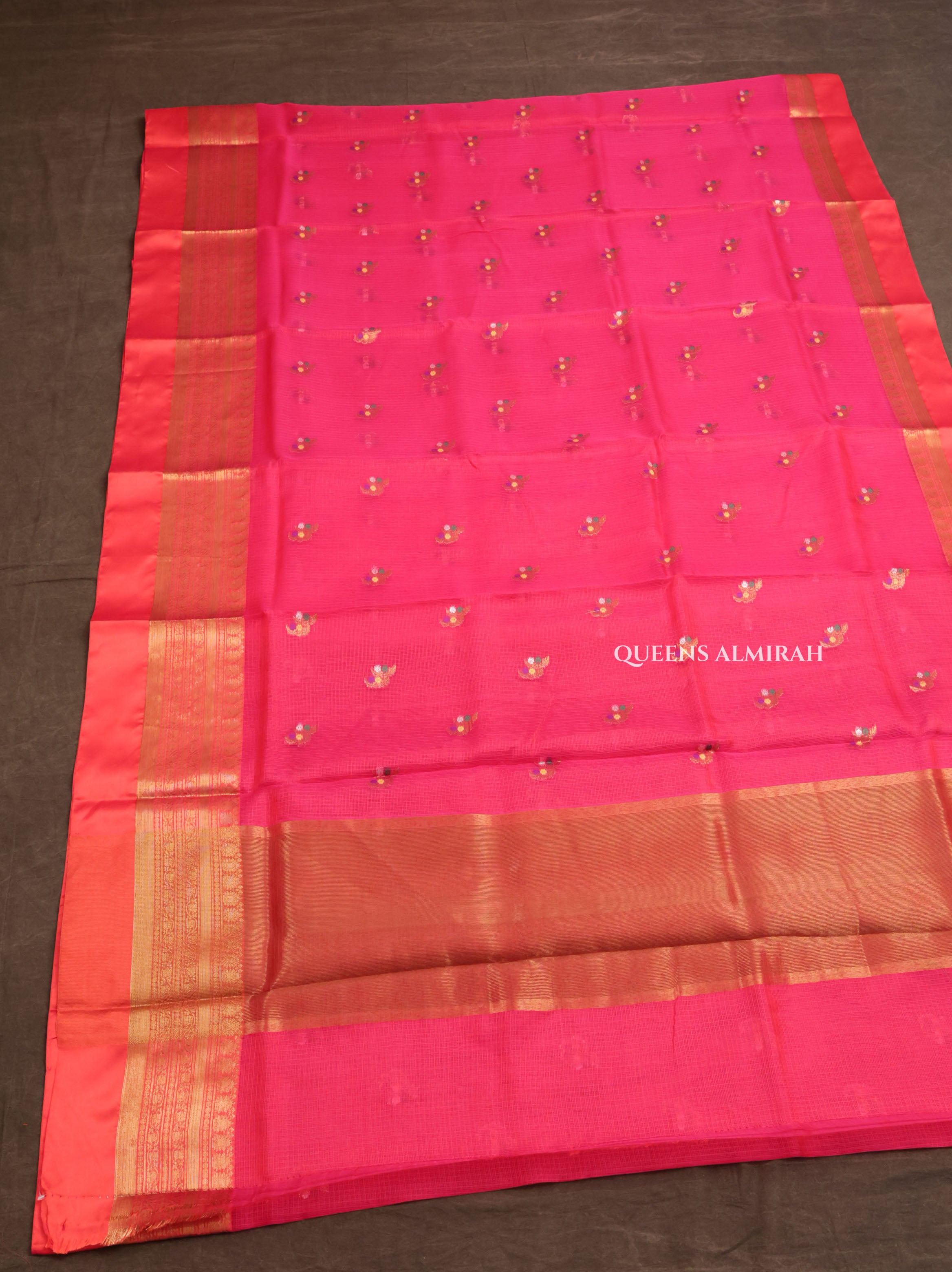 Magenta Pink Pure Kota Silk Saree