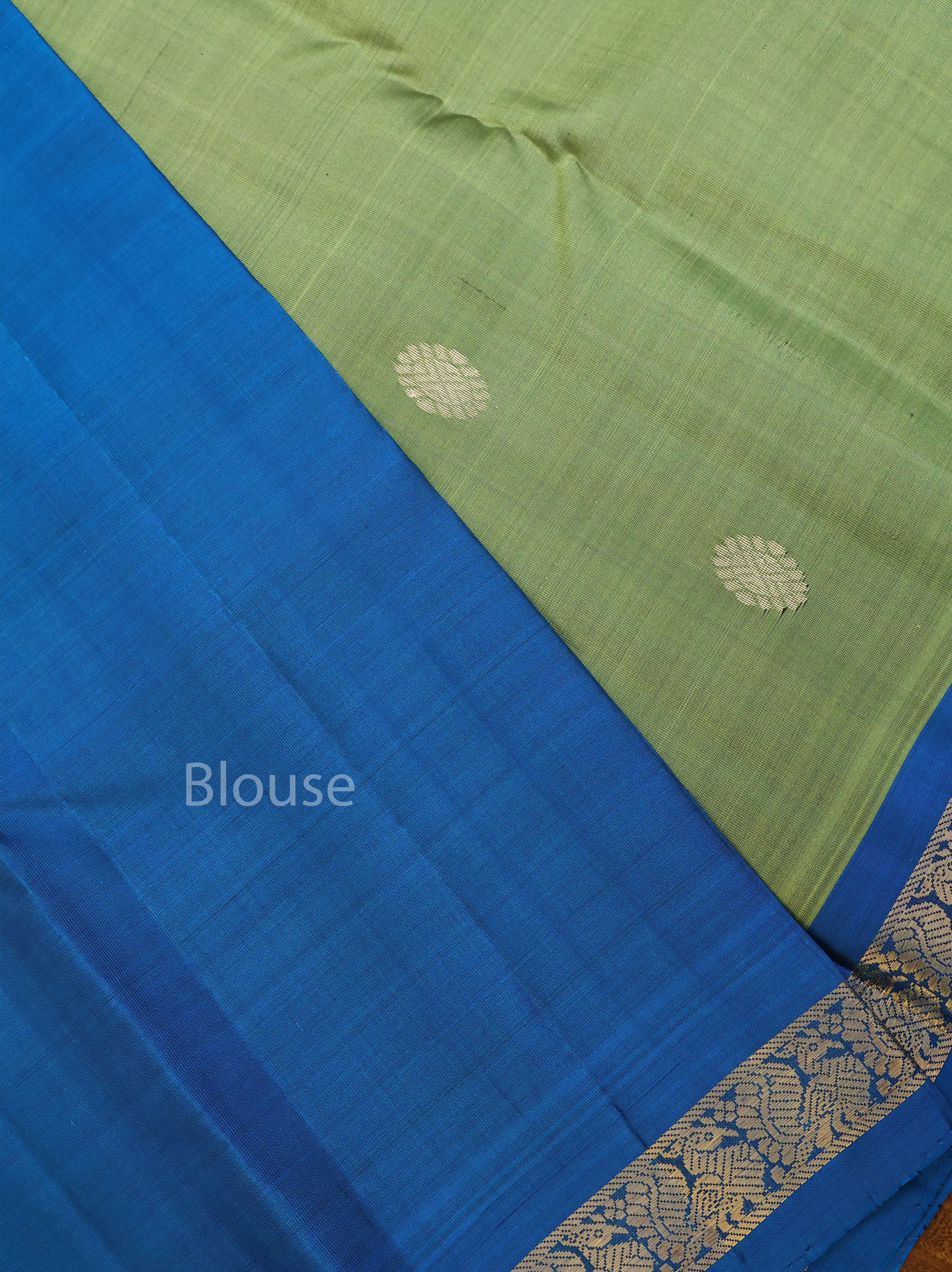 Green With Blue Budget Kanchivaram Silk Saree