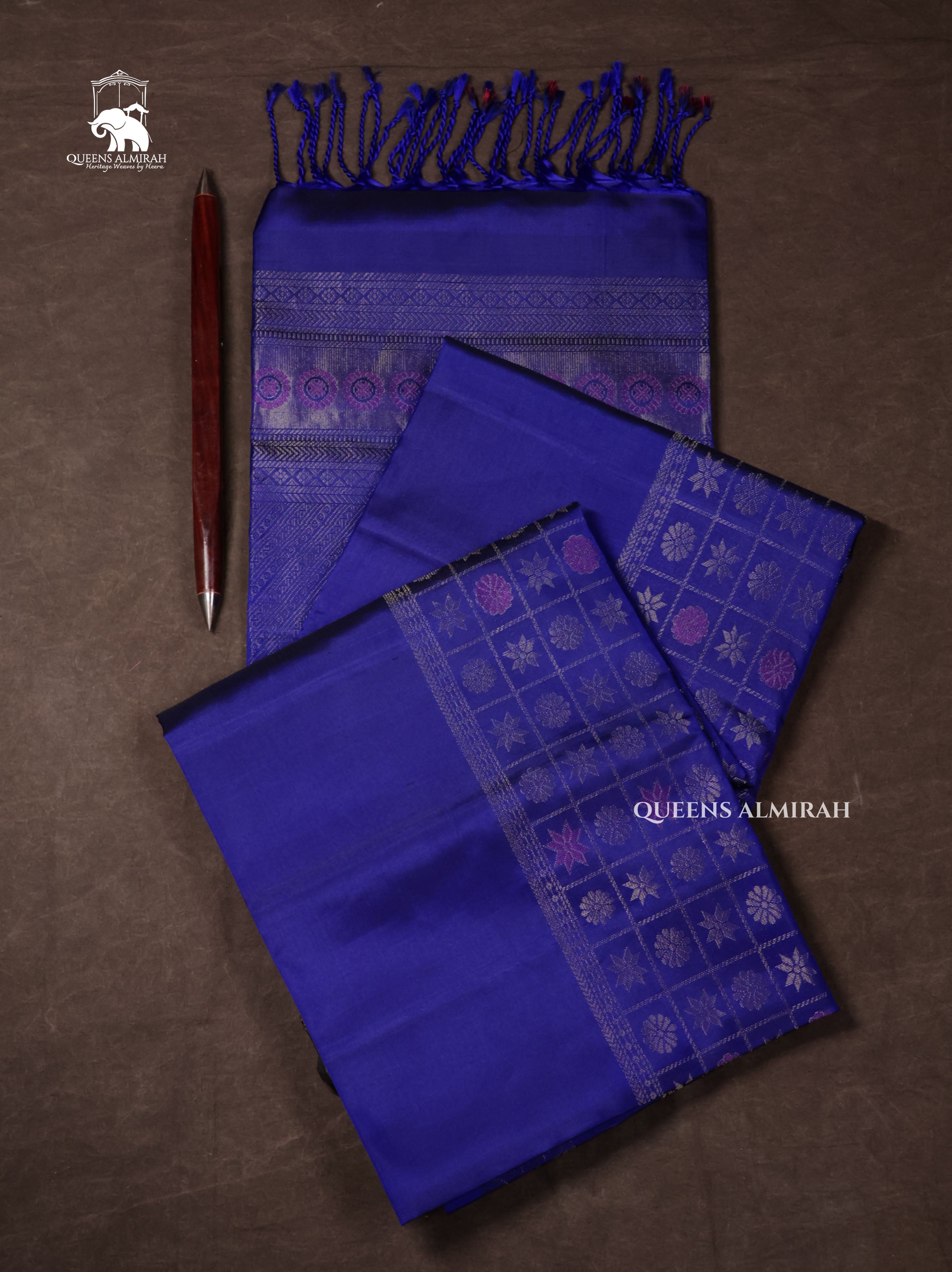 Violet Athangudi Inspired Pure Soft Silk Saree