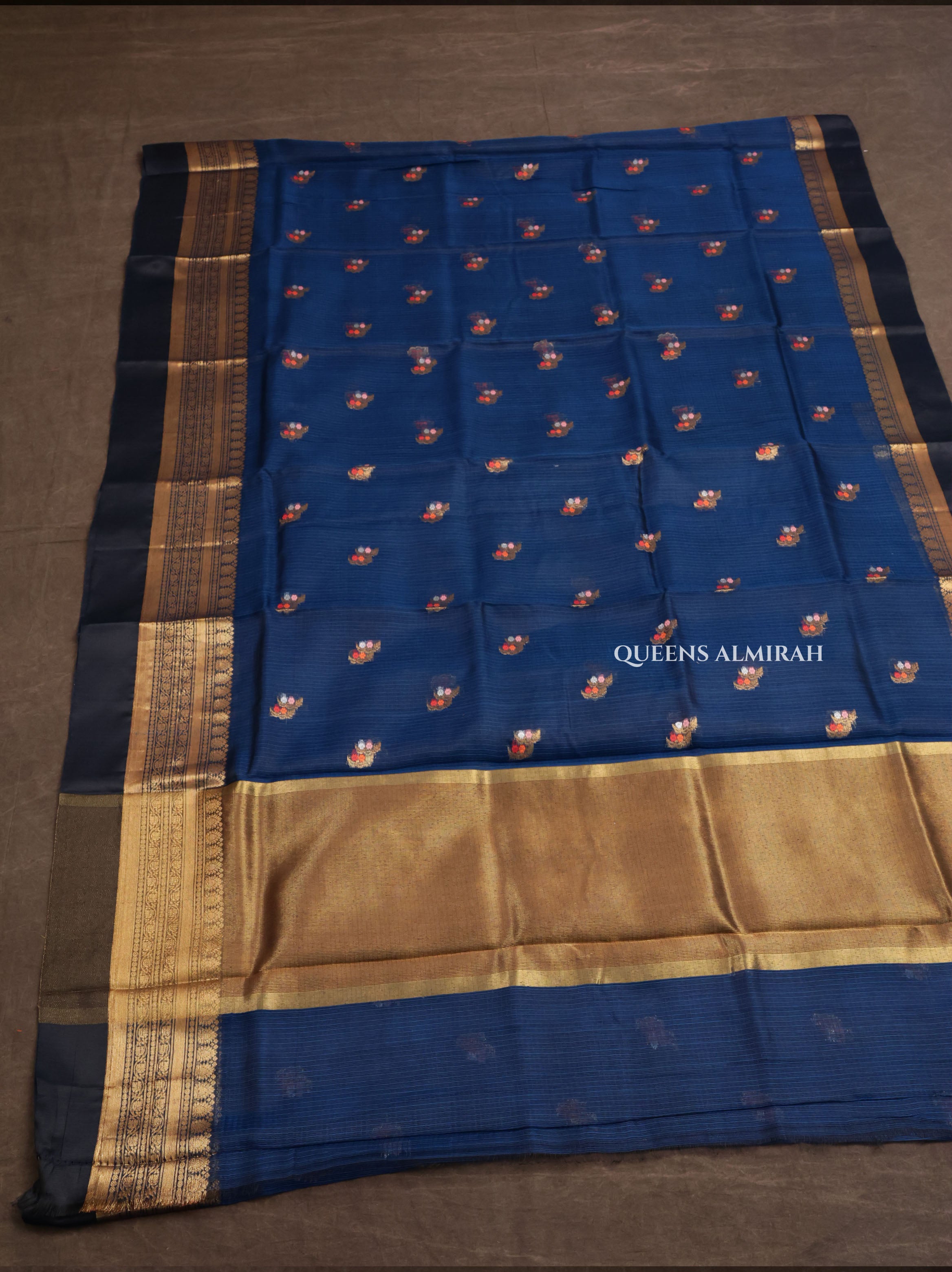 Blue Pure Kota Silk Saree