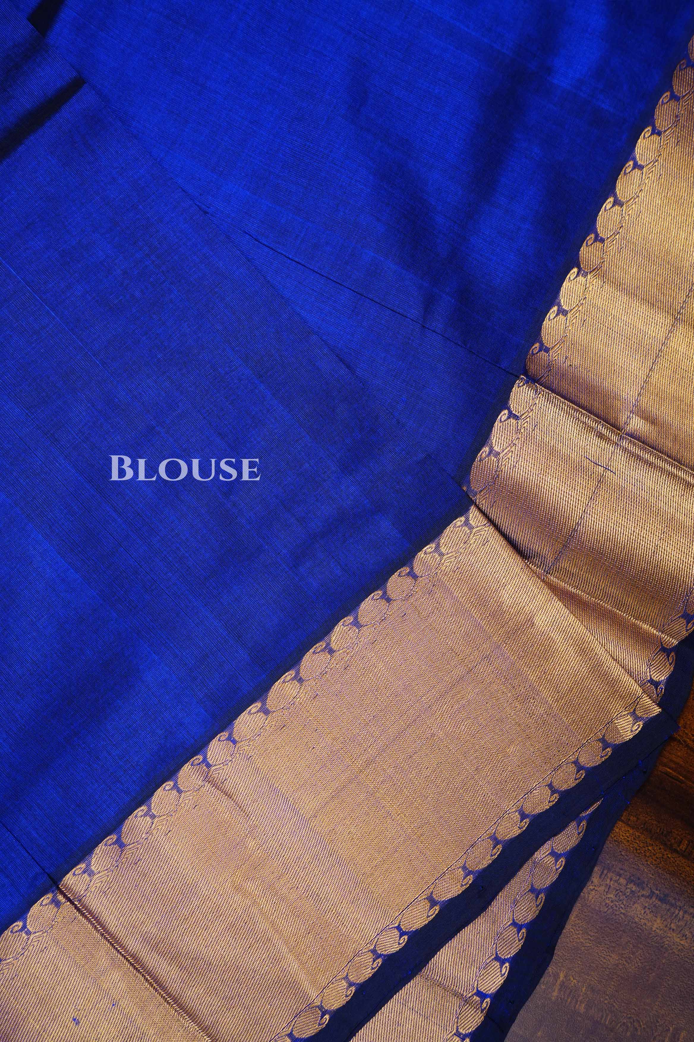 Royal Blue Pure Silk Cotton Saree