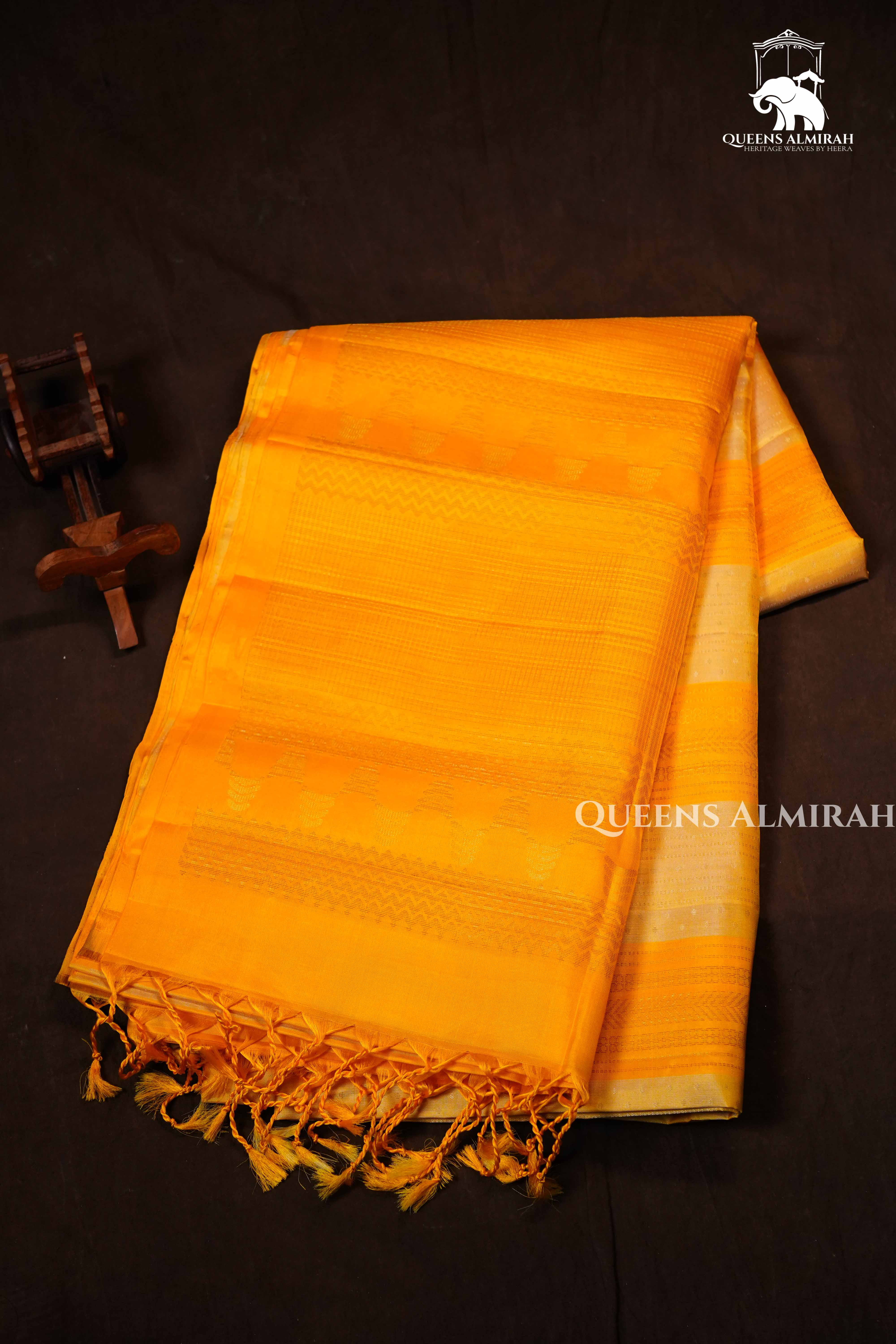 Mango Yellow Pure Soft Silk Saree
