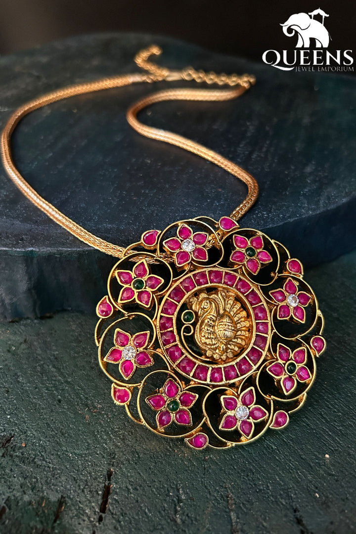 PADMINI RAKKADAI PENDANT SET - Queens Jewel Emporium