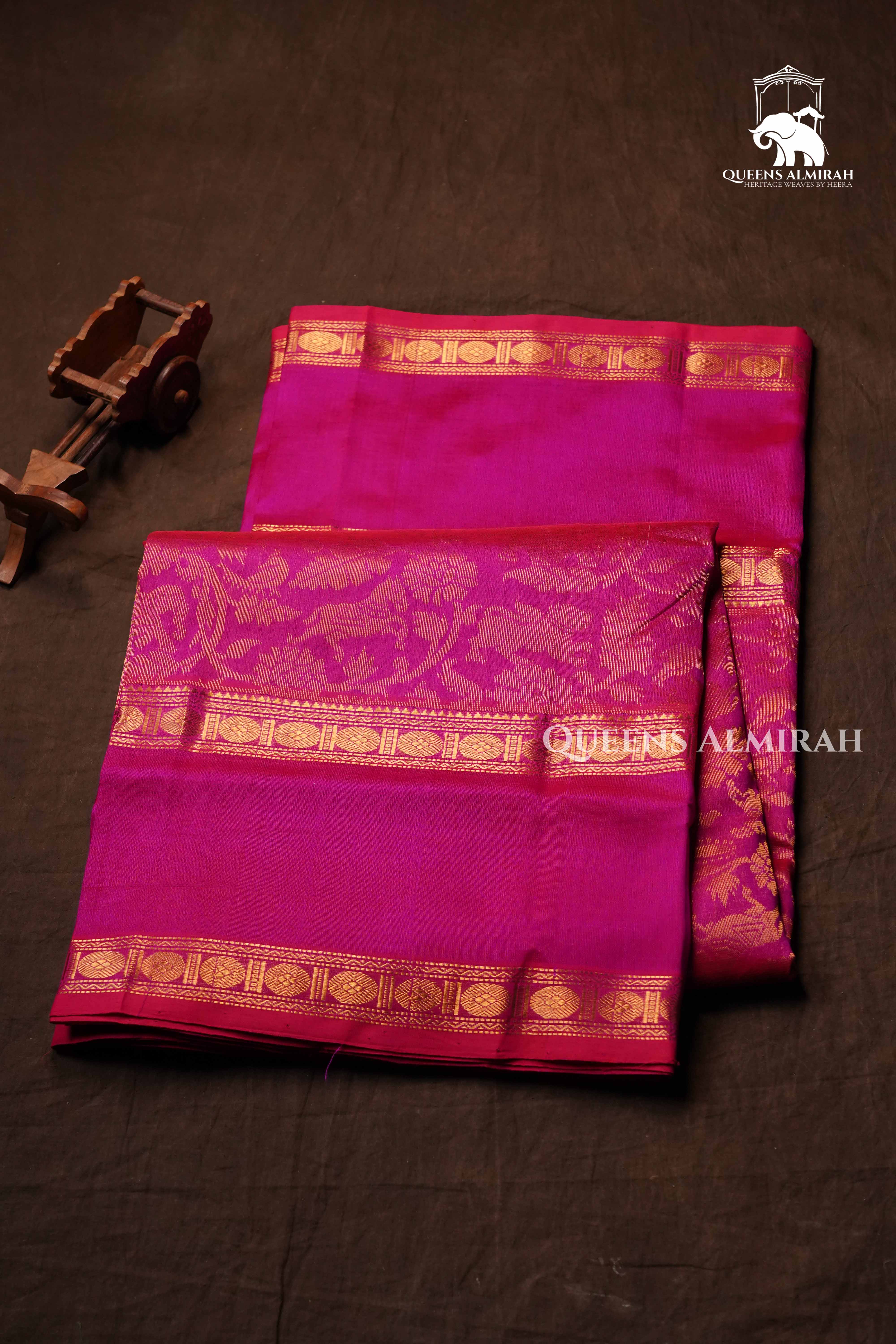 Magenta Pink Pure Kanchi Silk Cotton