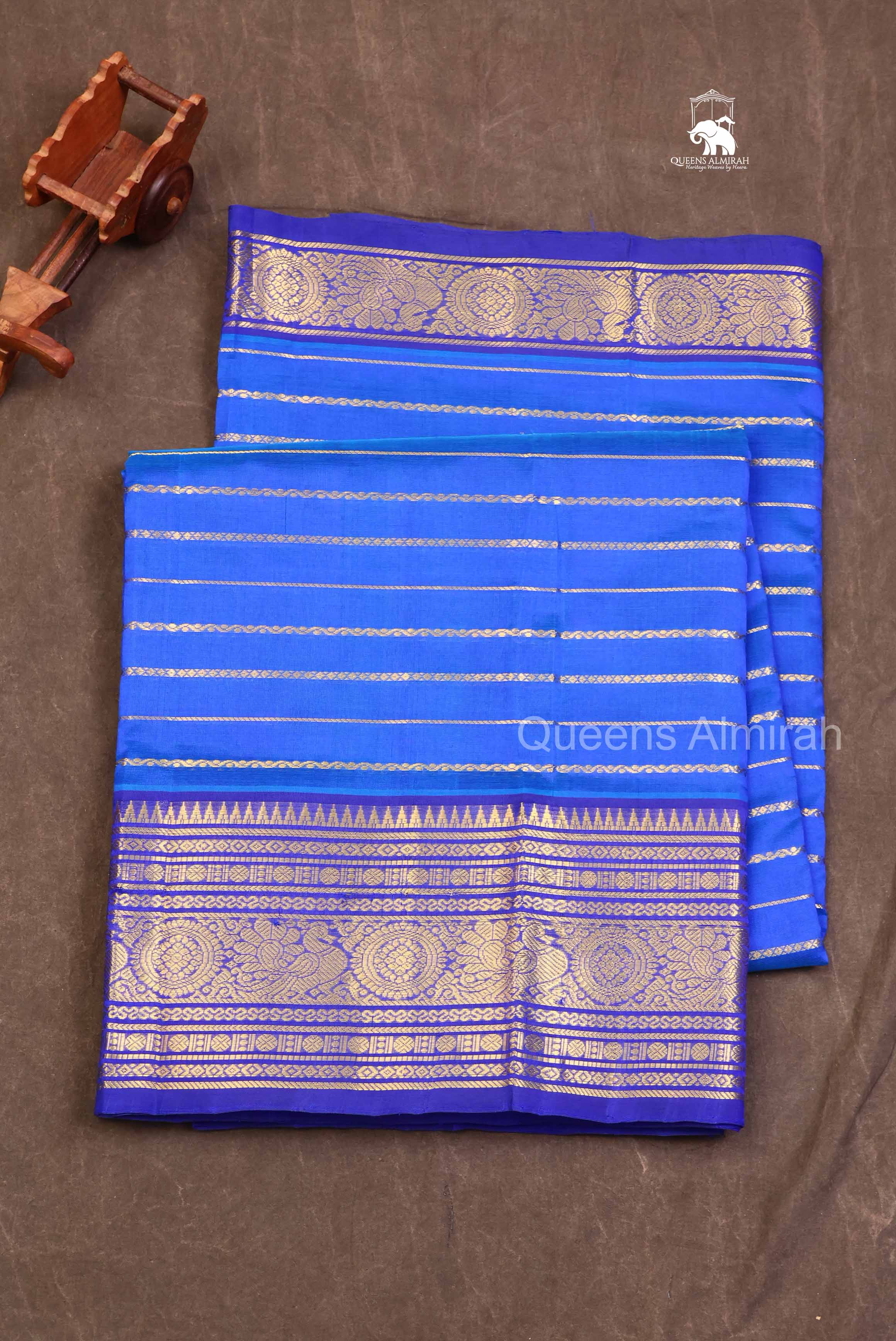 Blue Pure Silk Cotton Saree