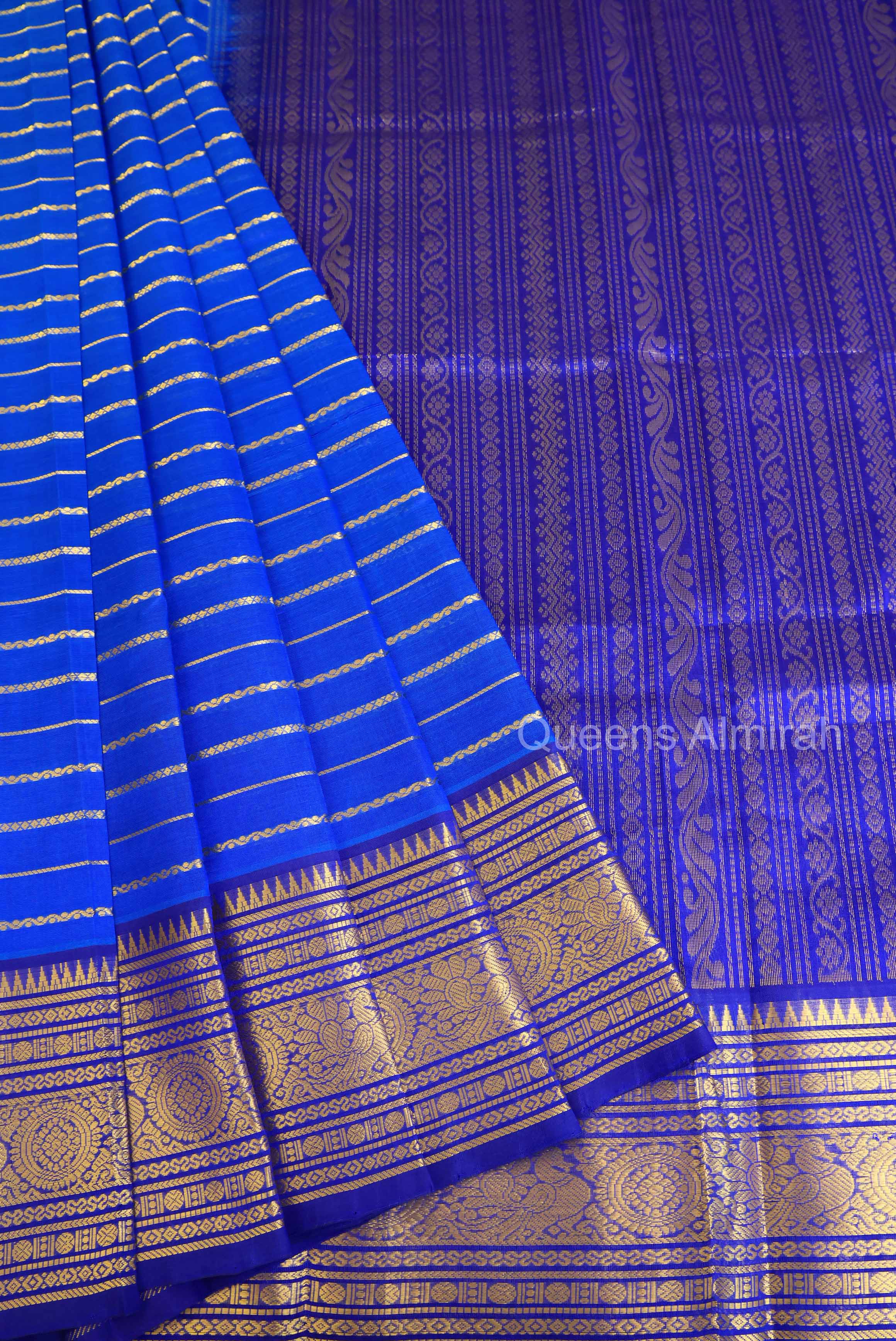 Blue Pure Silk Cotton Saree