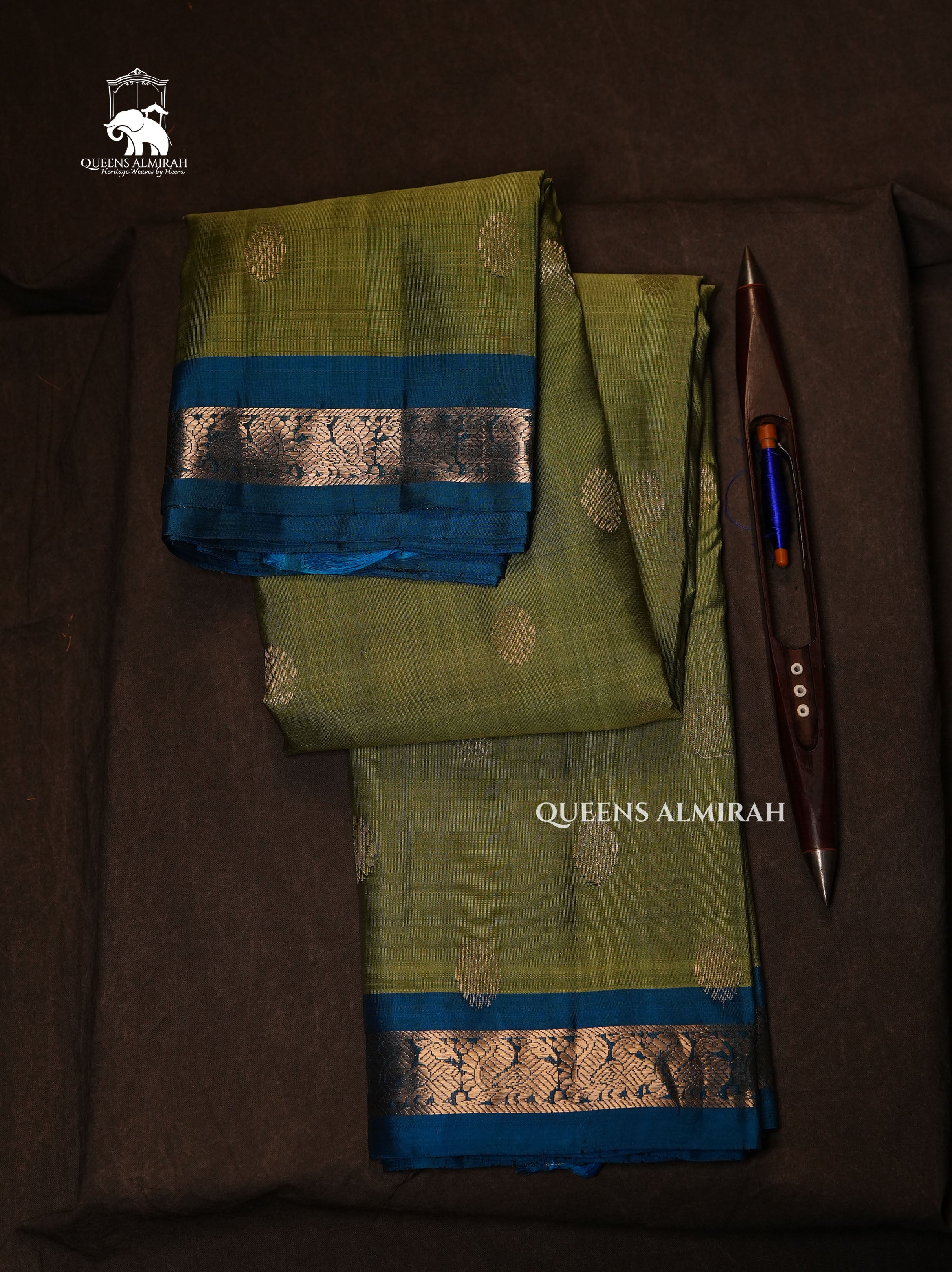 Green With Blue Budget Kanchivaram Silk Saree