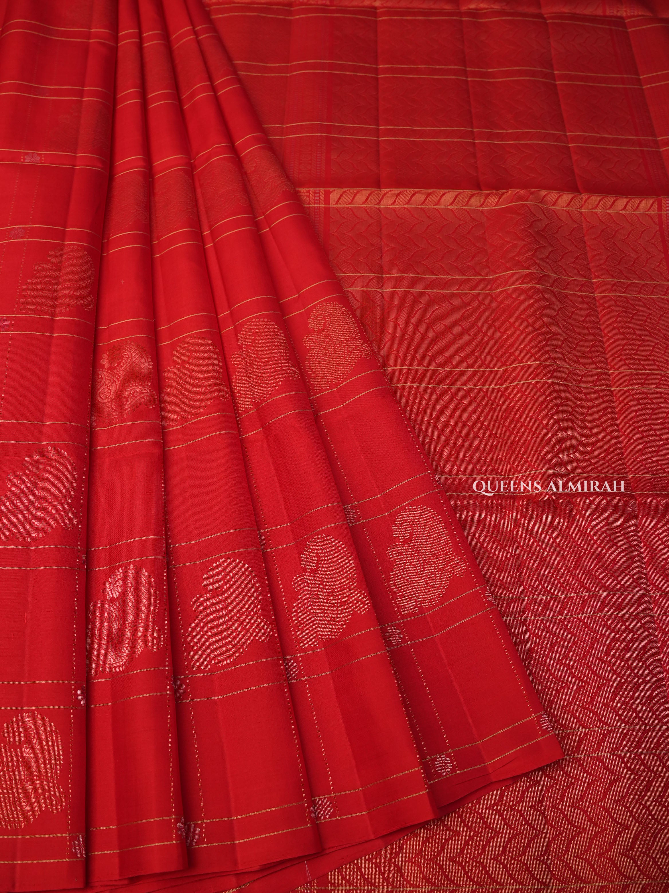Red Pure Soft Silk Saree