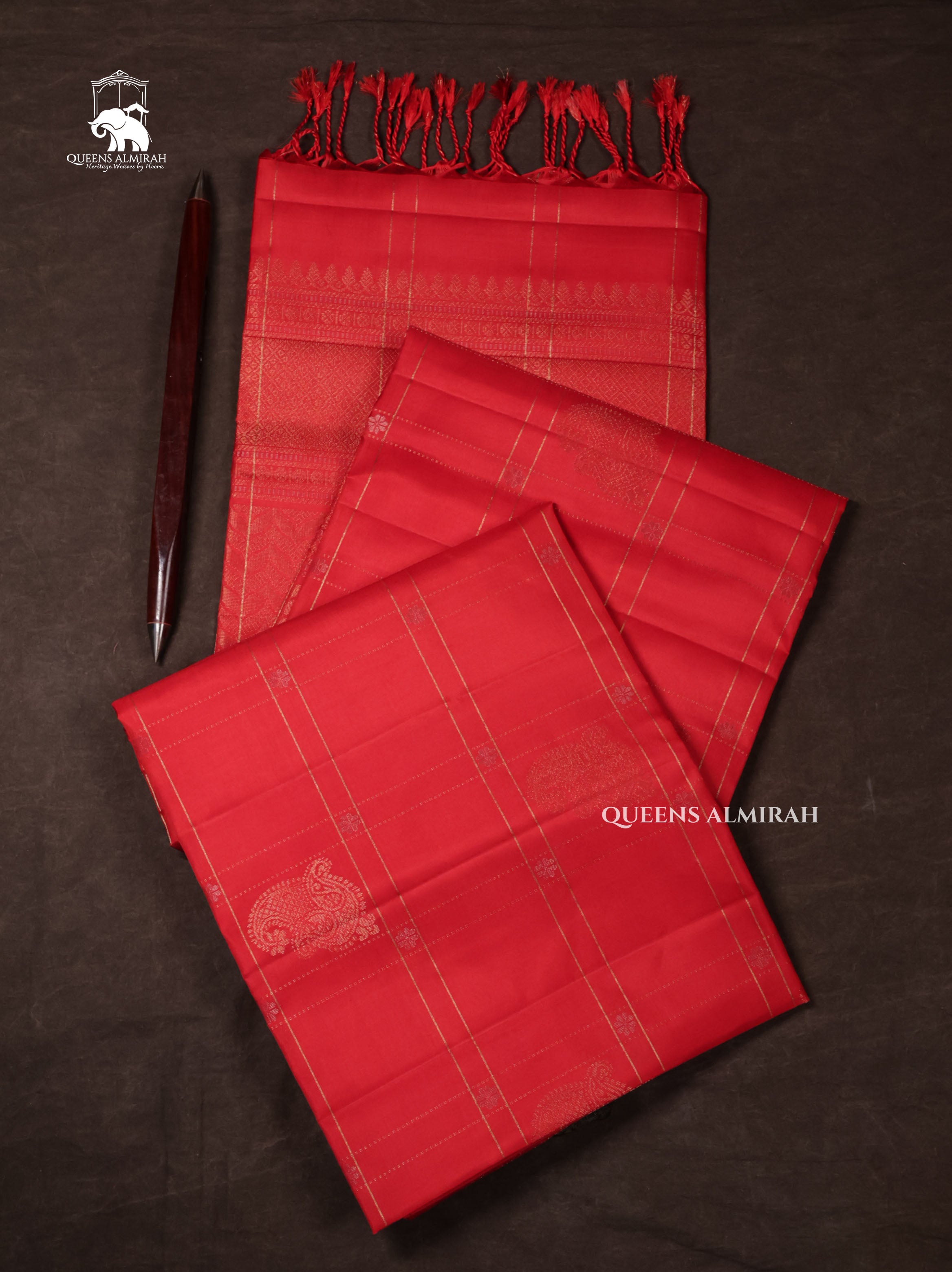 Red Pure Soft Silk Saree