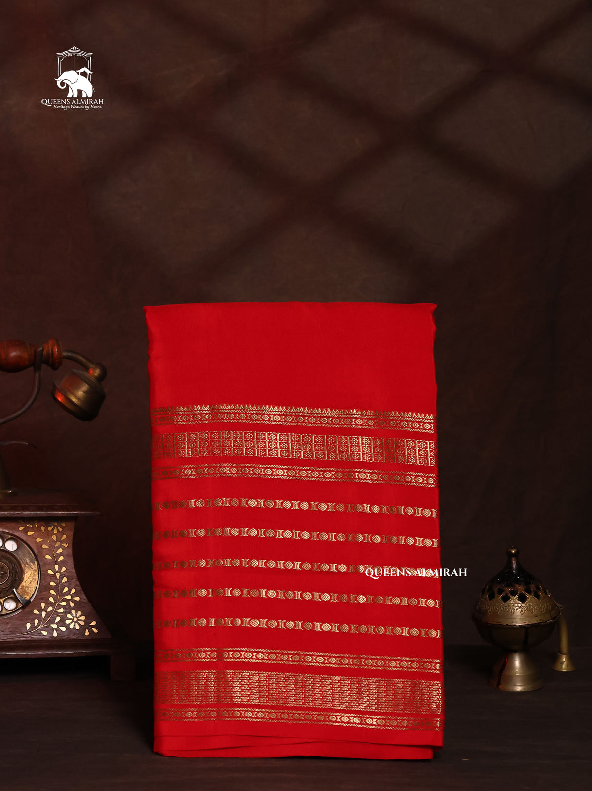 Red Mysore Silk Saree
