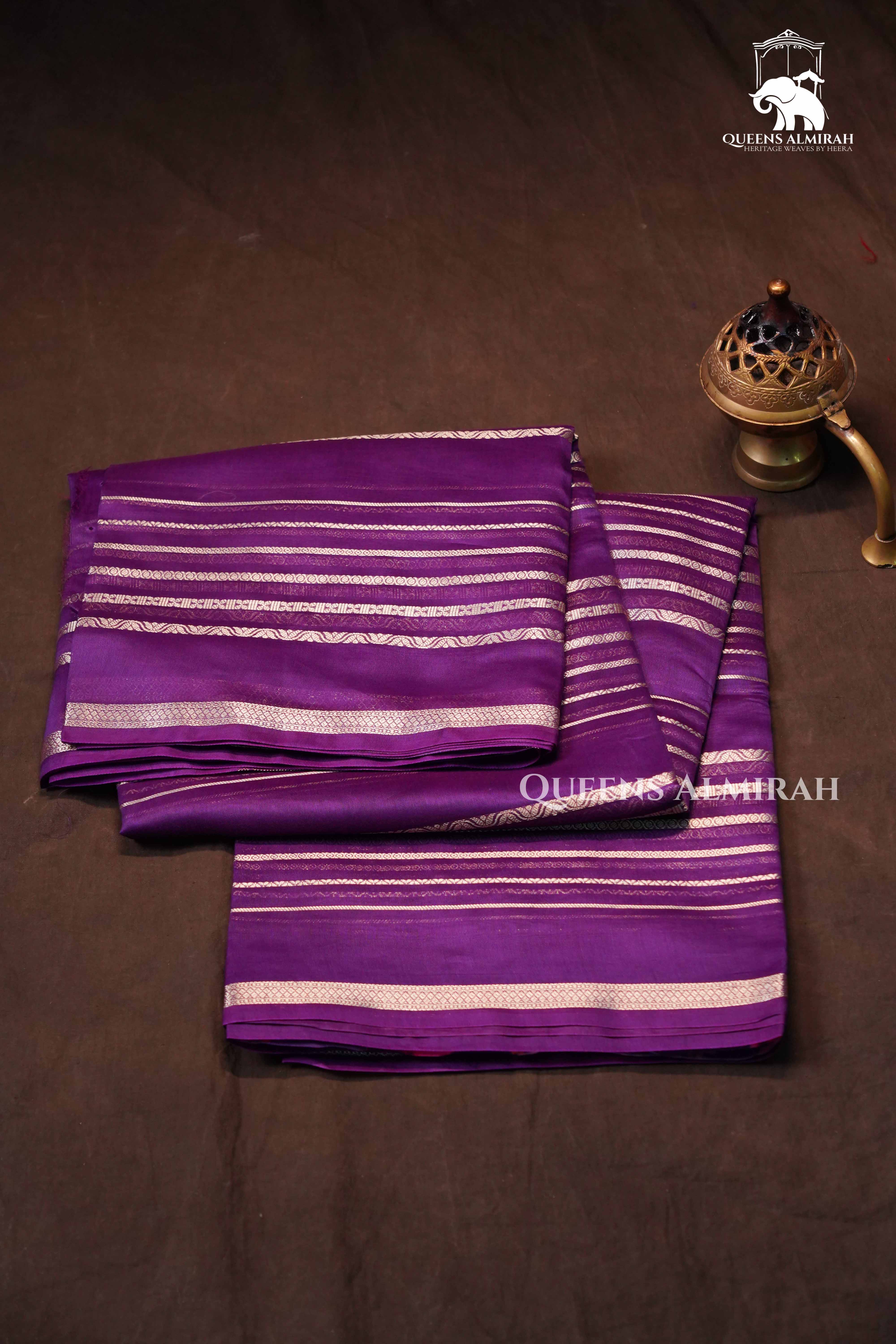 Purple Chanderi Silk Cotton Saree