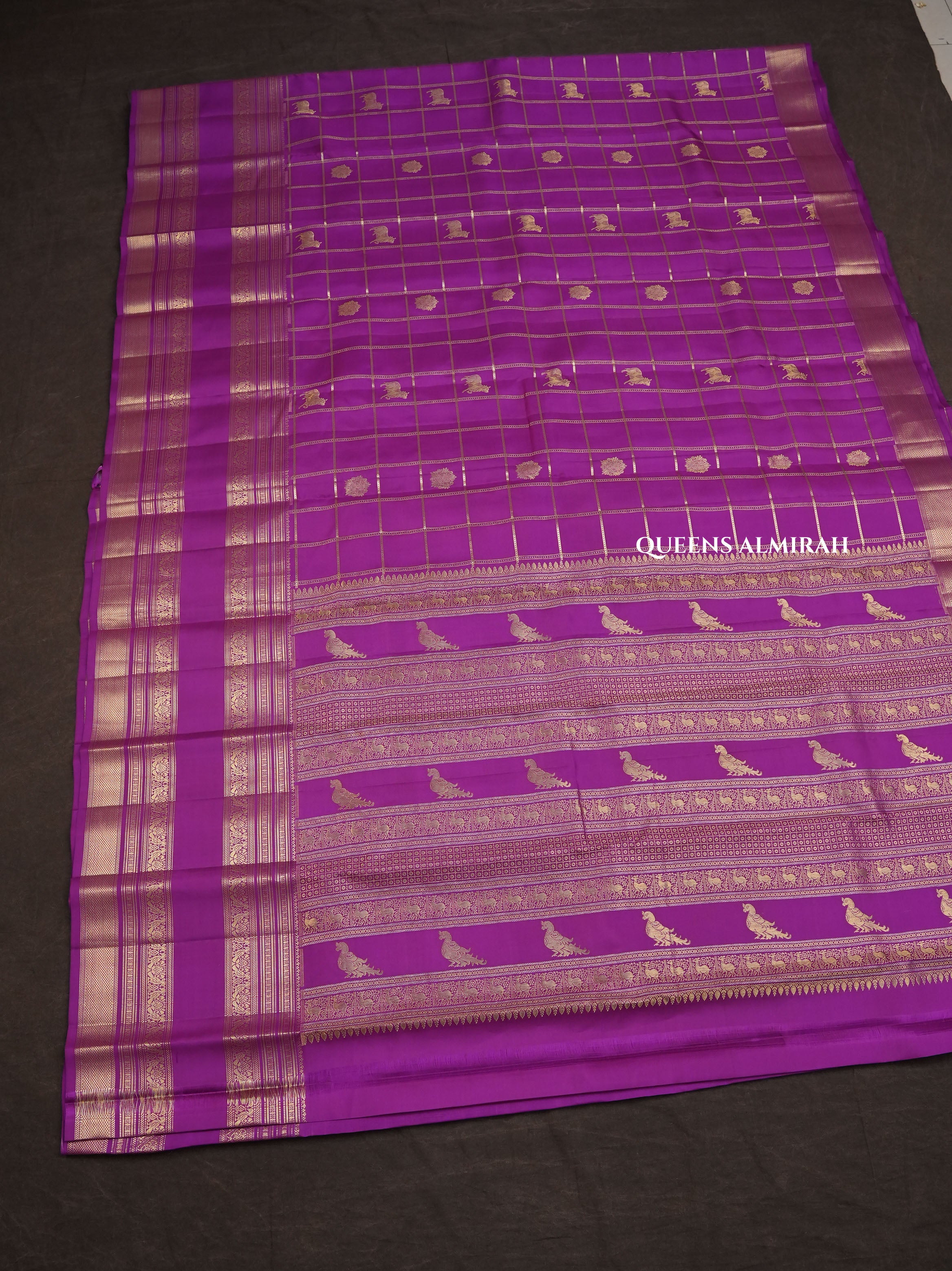 Vadamalli Purple Pure Kanchivaram Silk Saree