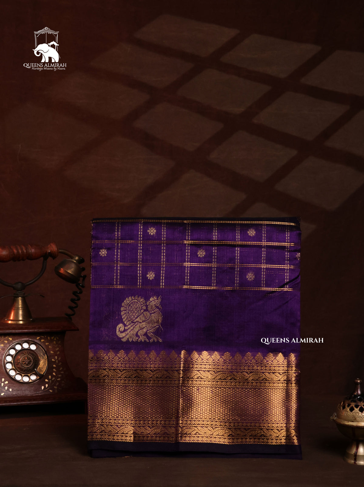 Dark Purple Pure Silk Cotton Saree