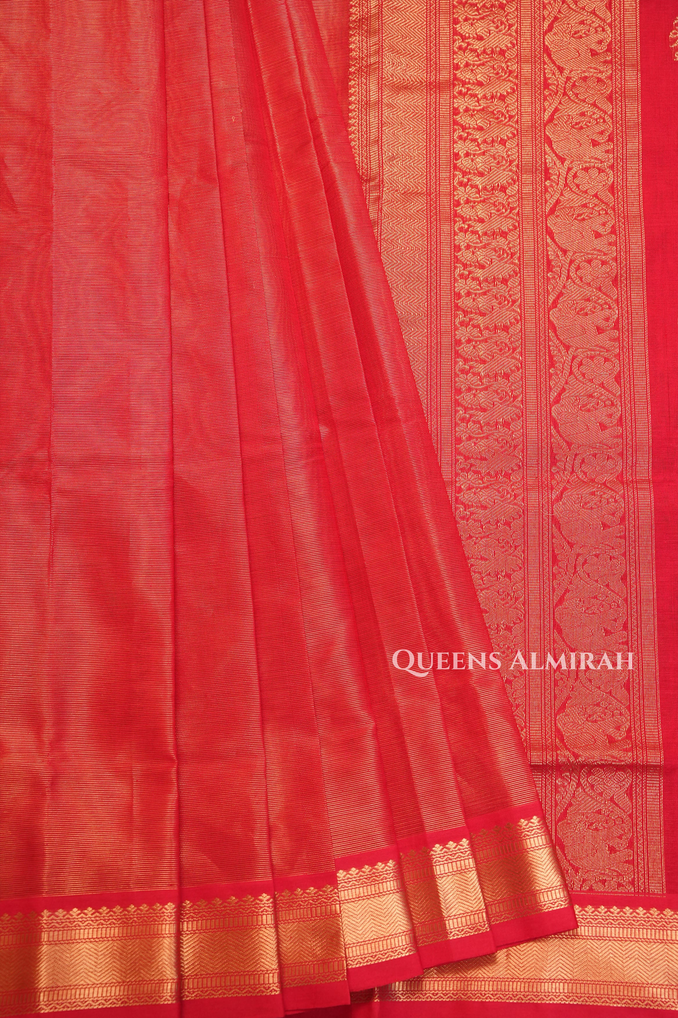 Red Chettinad Silk Cotton Saree