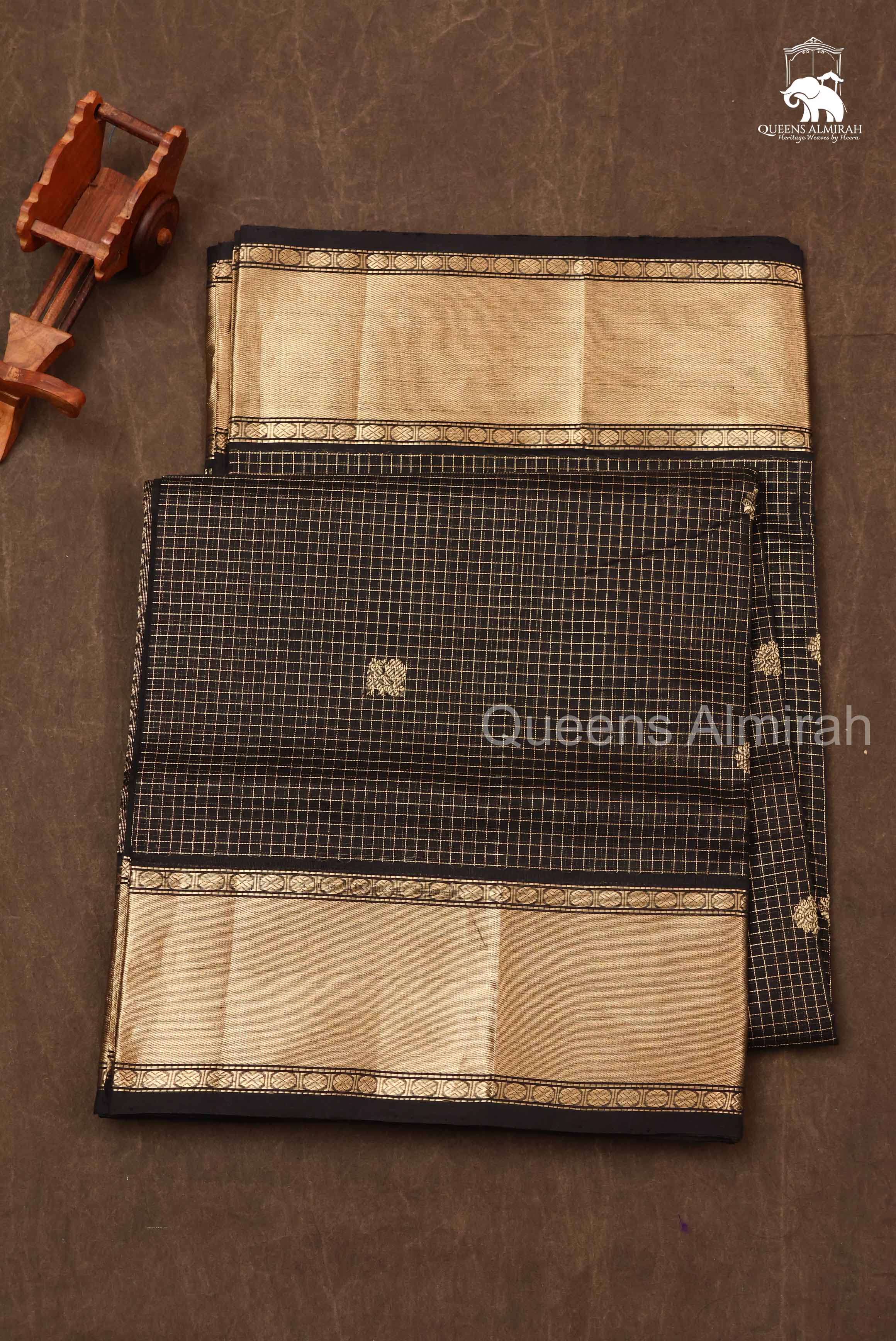 Black Chettinad Silk Cotton Saree