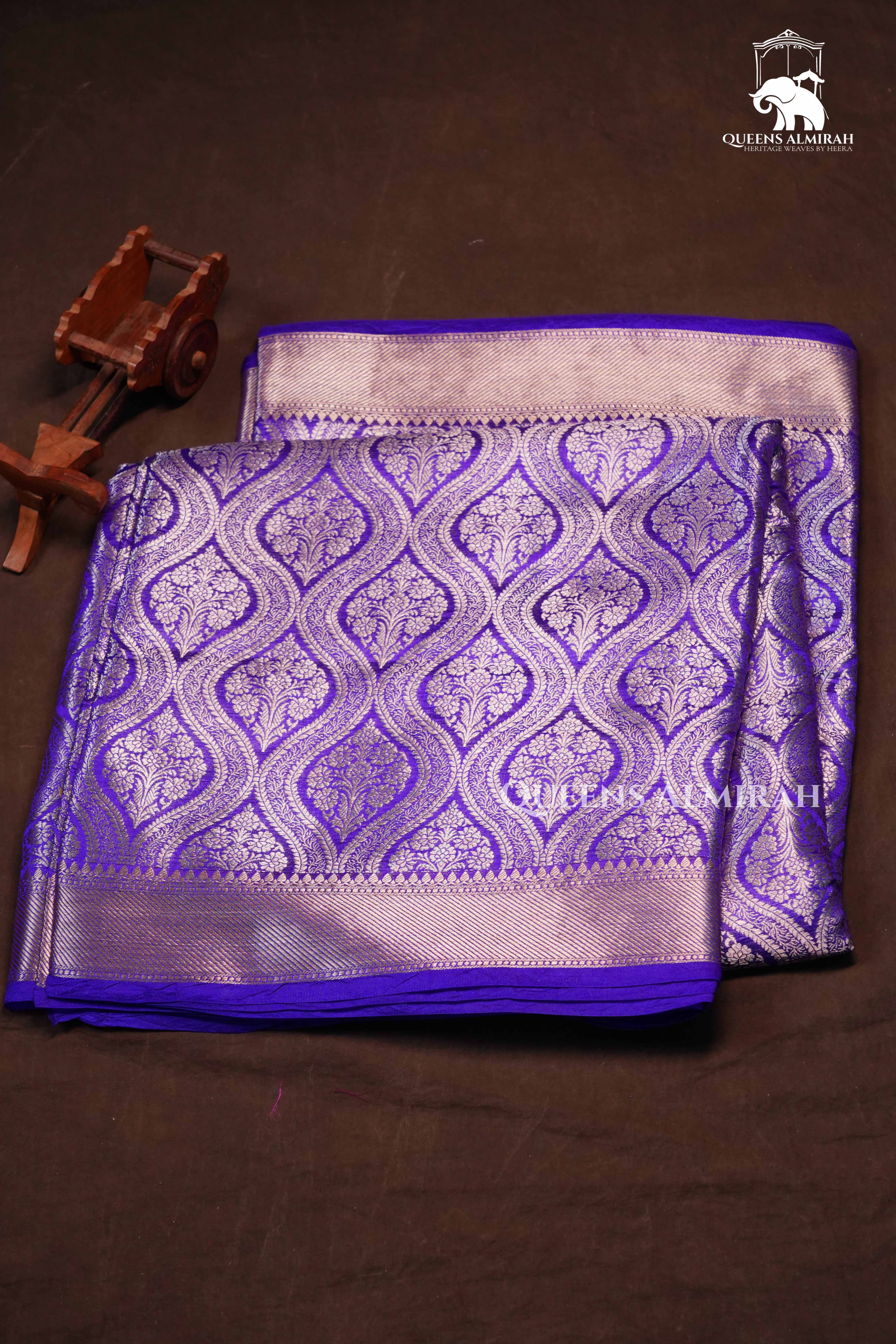 Purple Banarasi Silk Saree