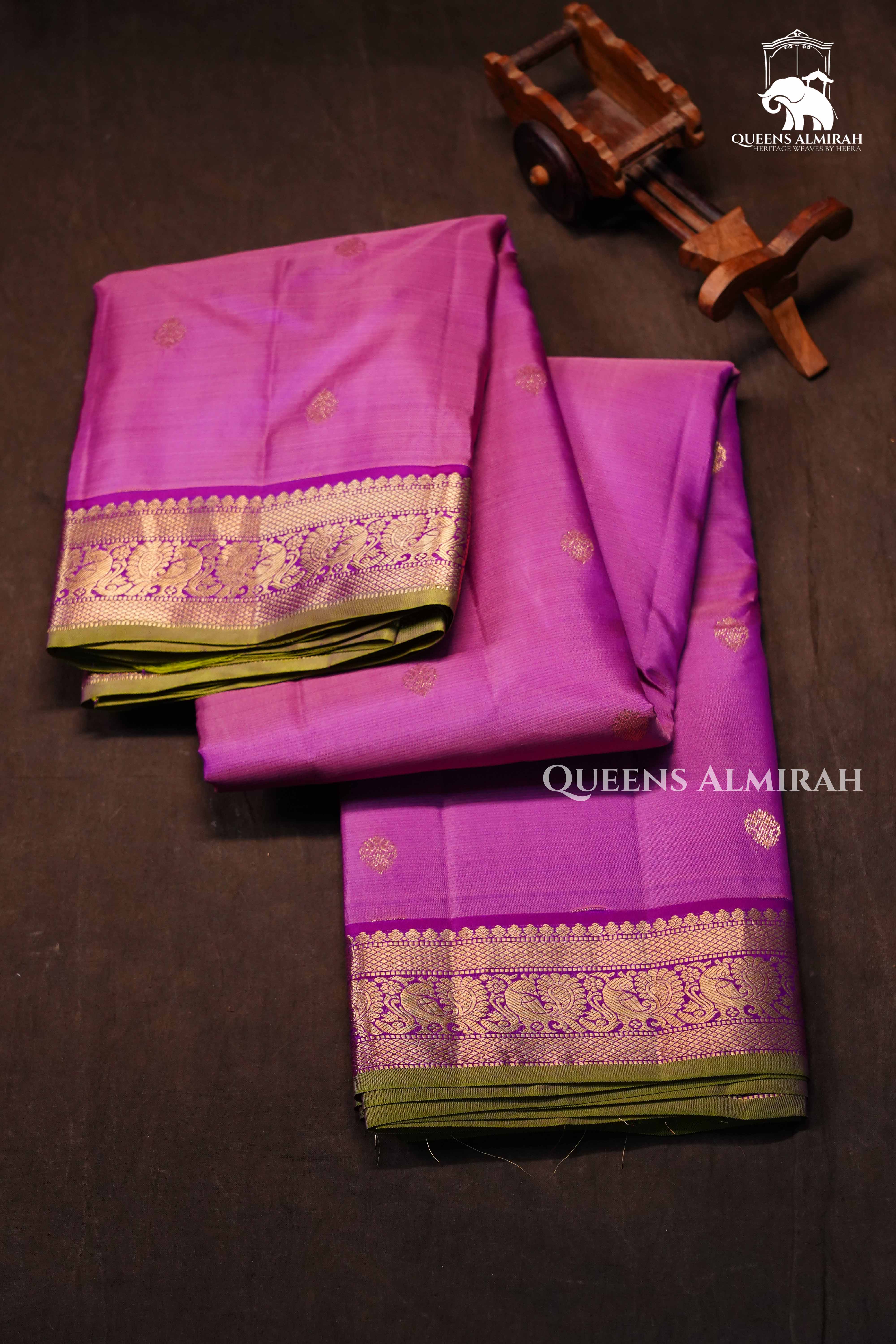 Lotus Pink Pure Kanchivaram Silk Saree