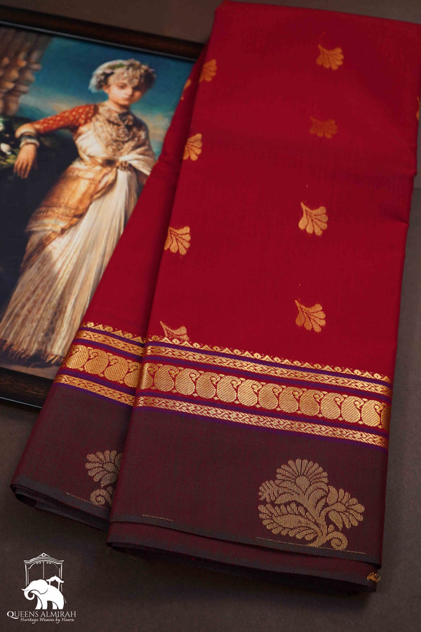 LIGHT BURGUNDY PURE SILK COTTON - Queens Jewel Emporium