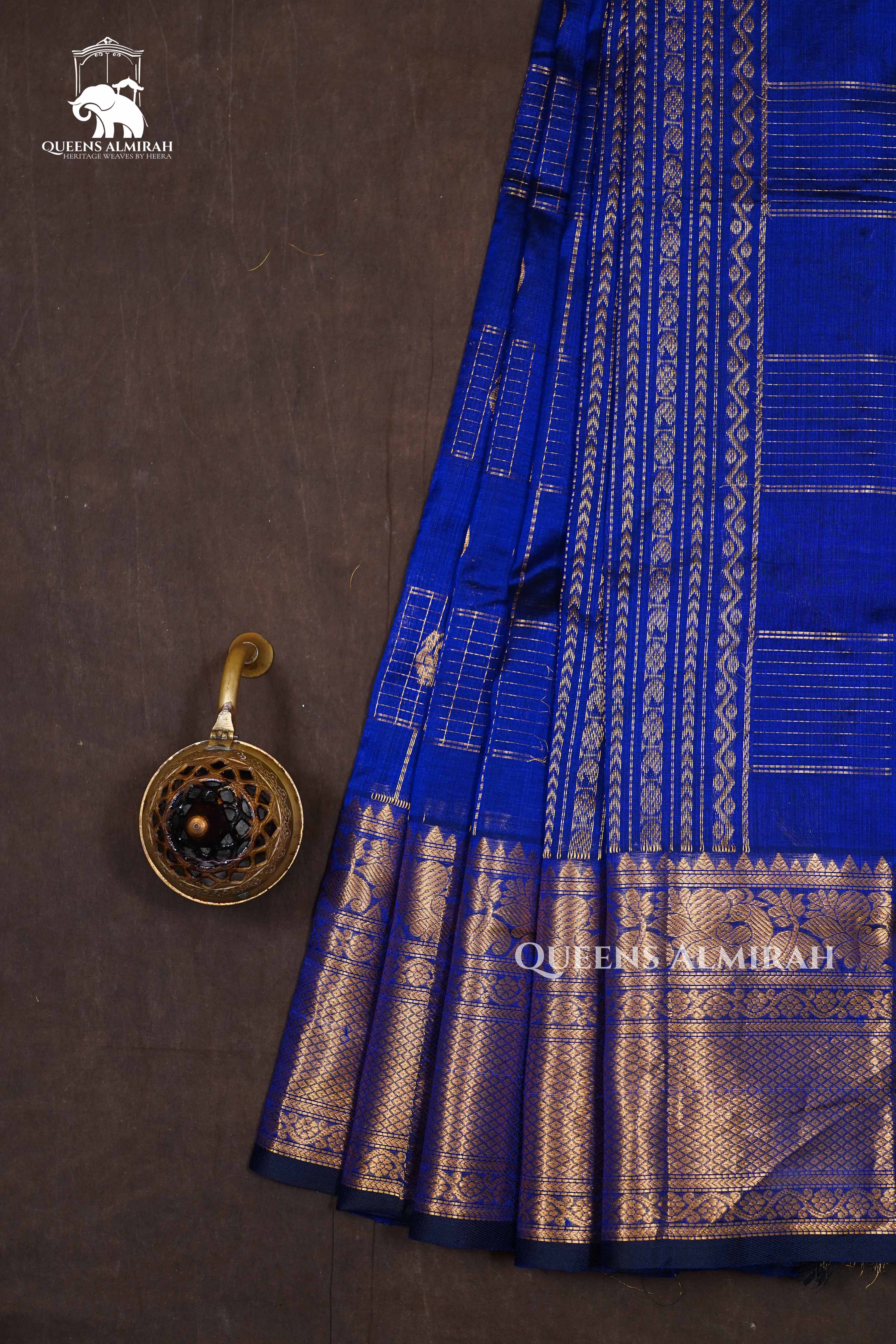 Royal Blue Pure Silk Cotton Saree