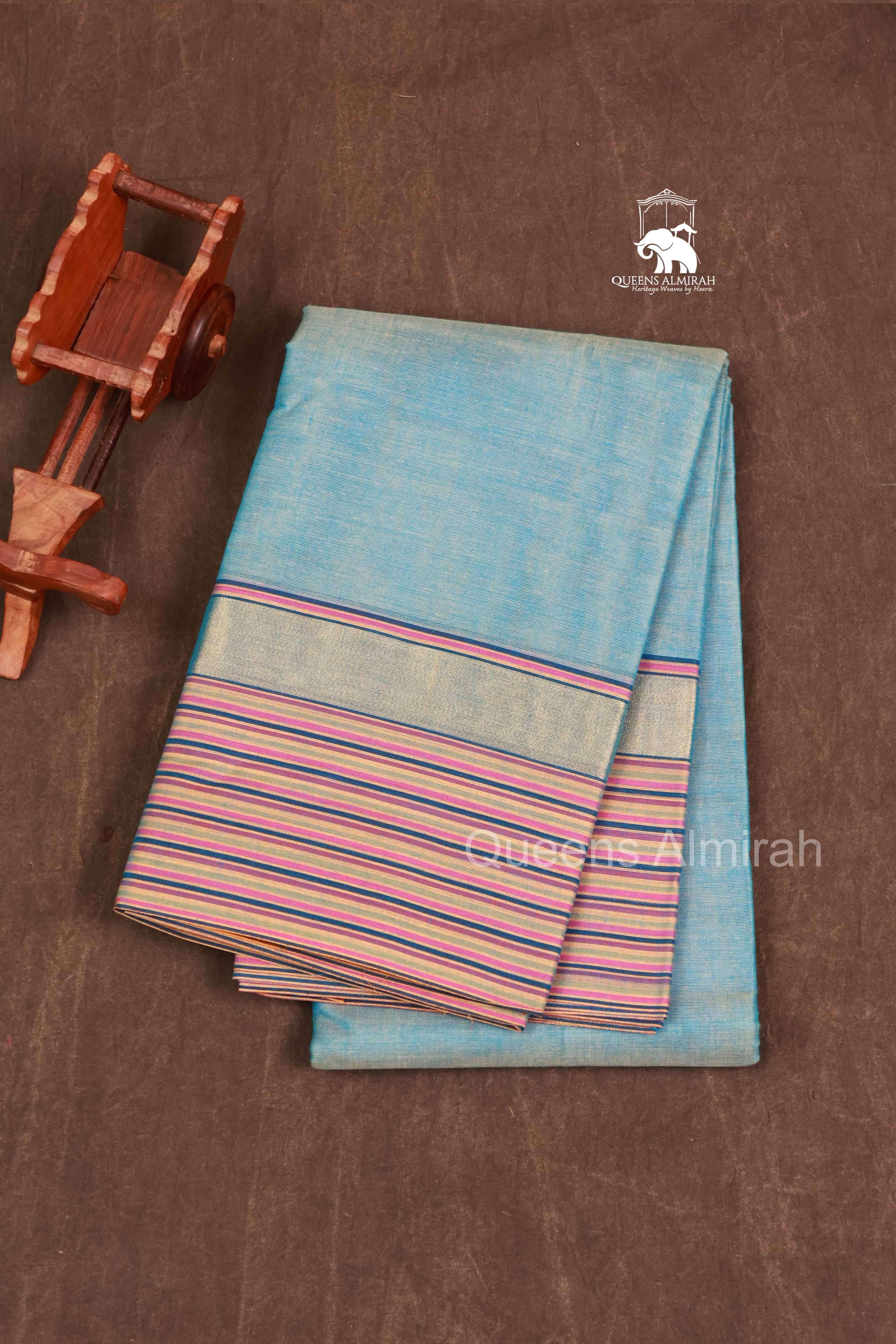 Blue Chettinad Cotton Saree
