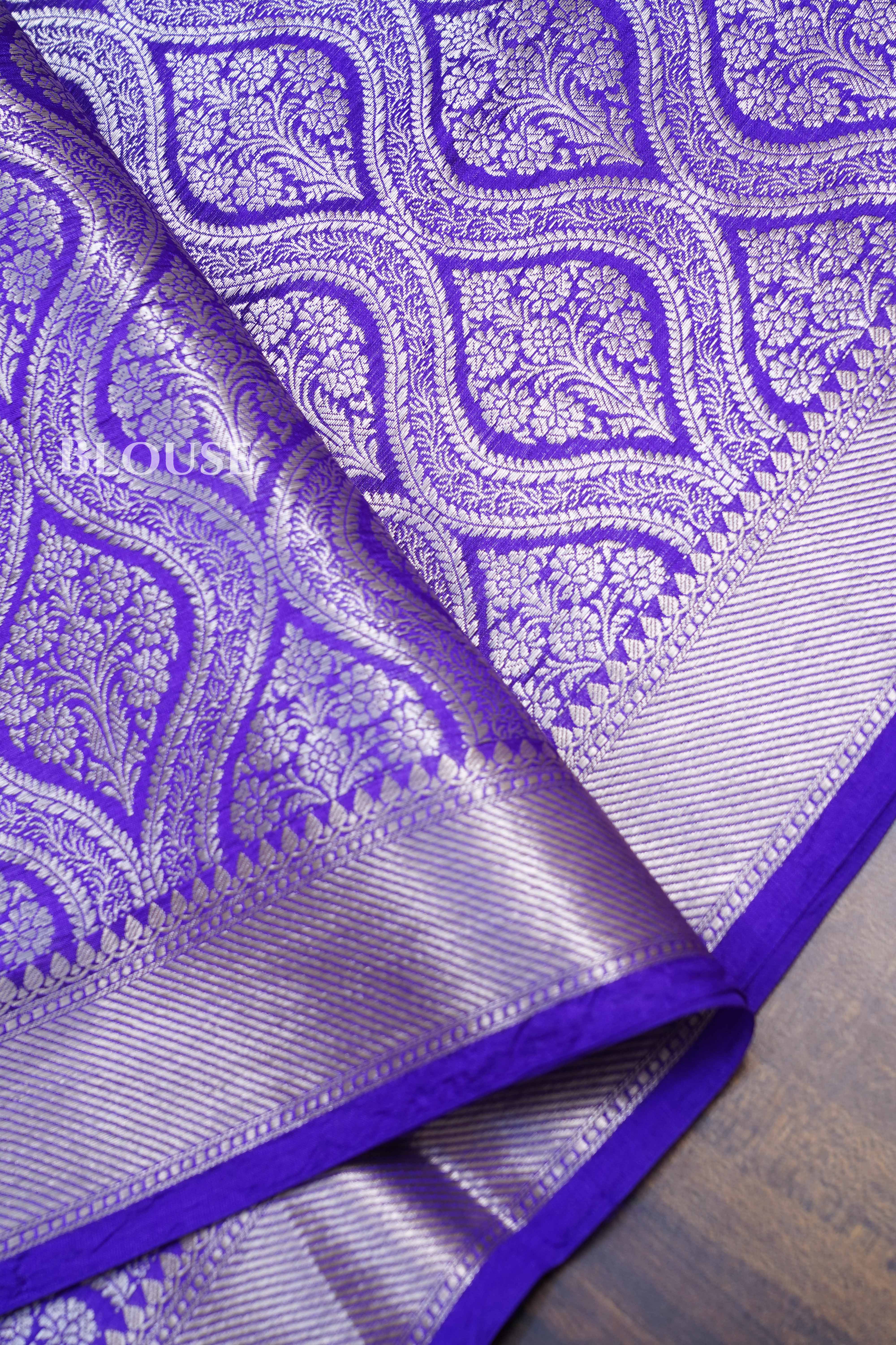 Purple Banarasi Silk Saree