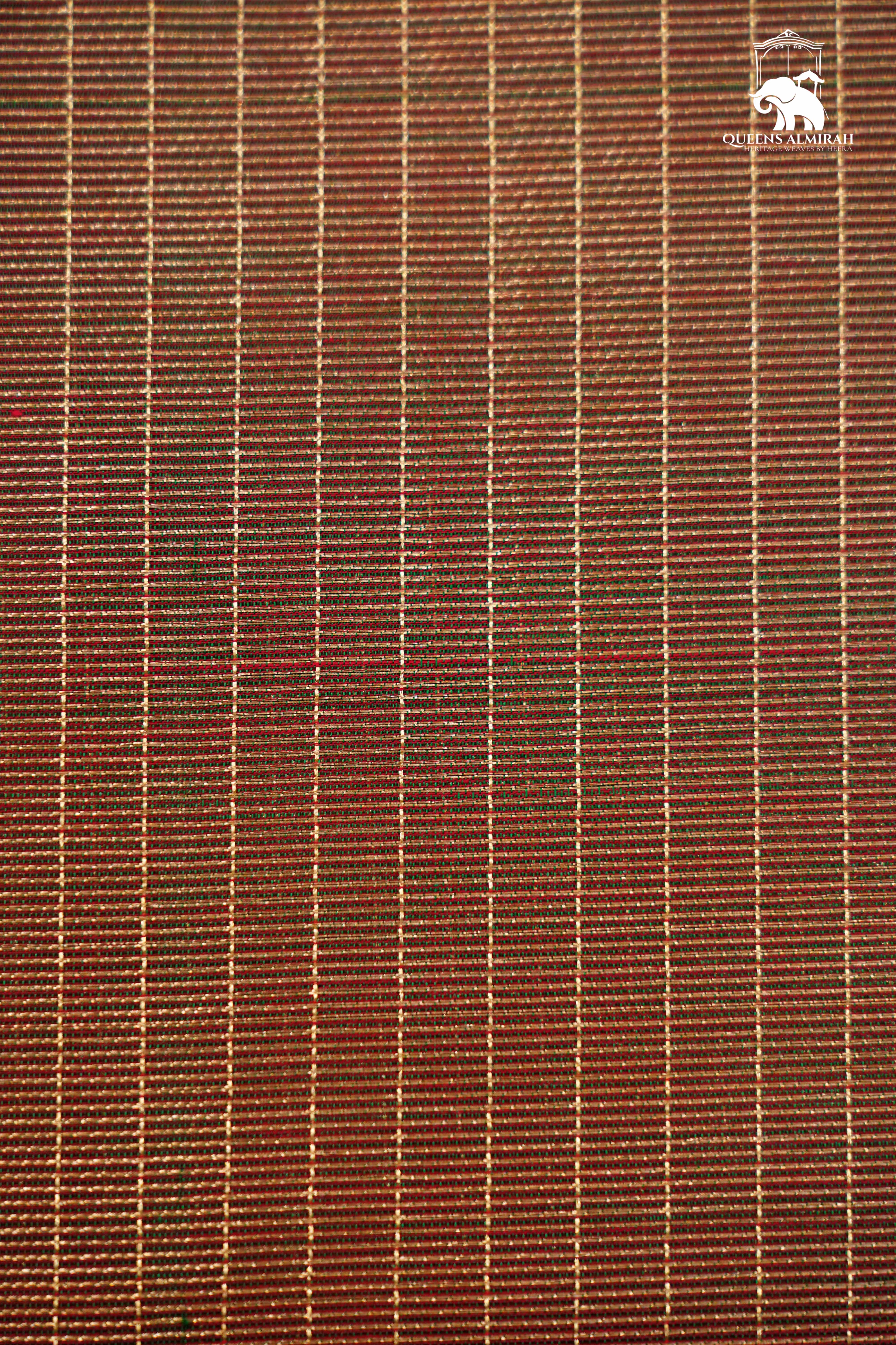 Dual Shade Of Brown-Classic Karaikudi Chettinad Tissue Silk Cotton Saree