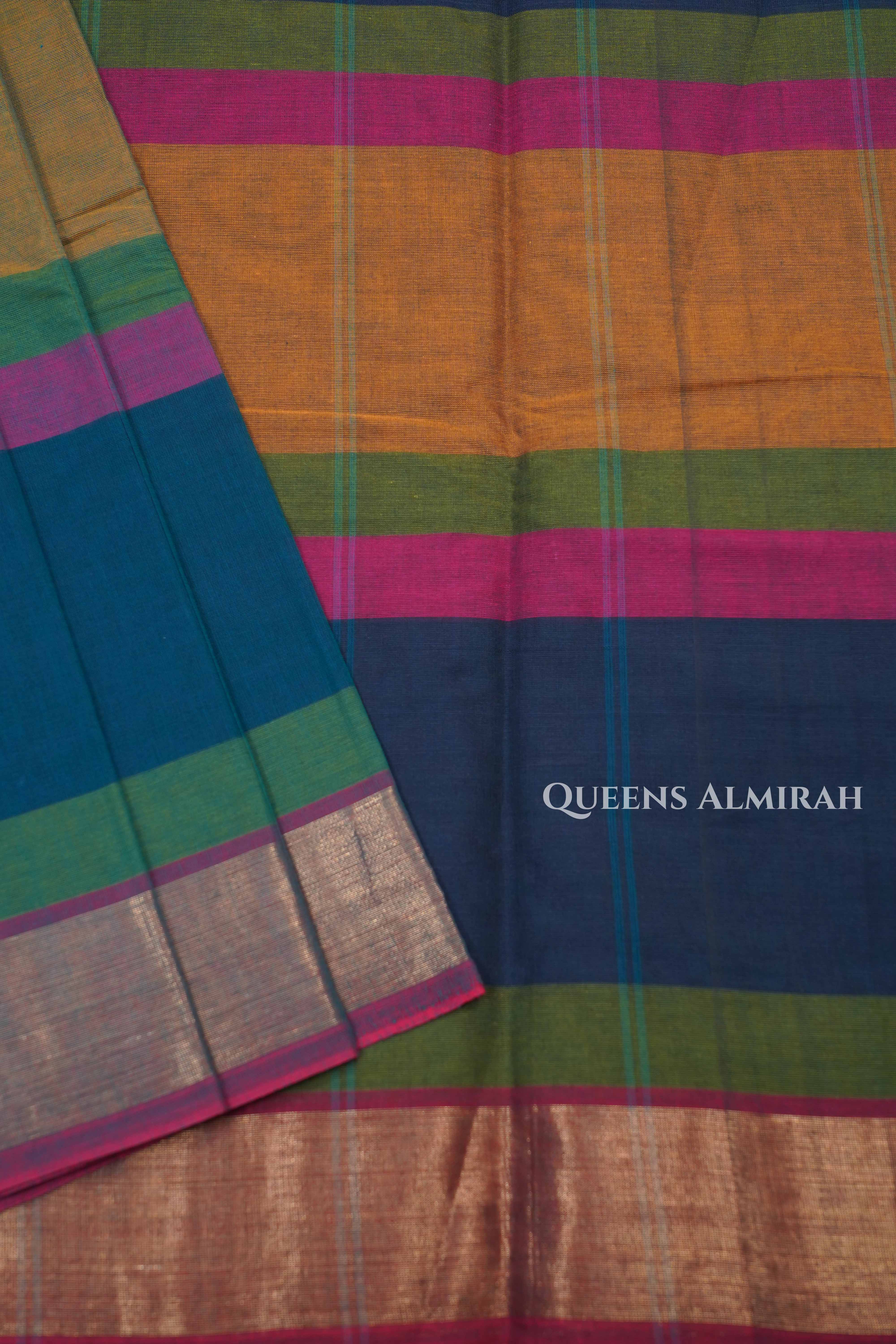 Multi Color Chettinad Cotton Saree