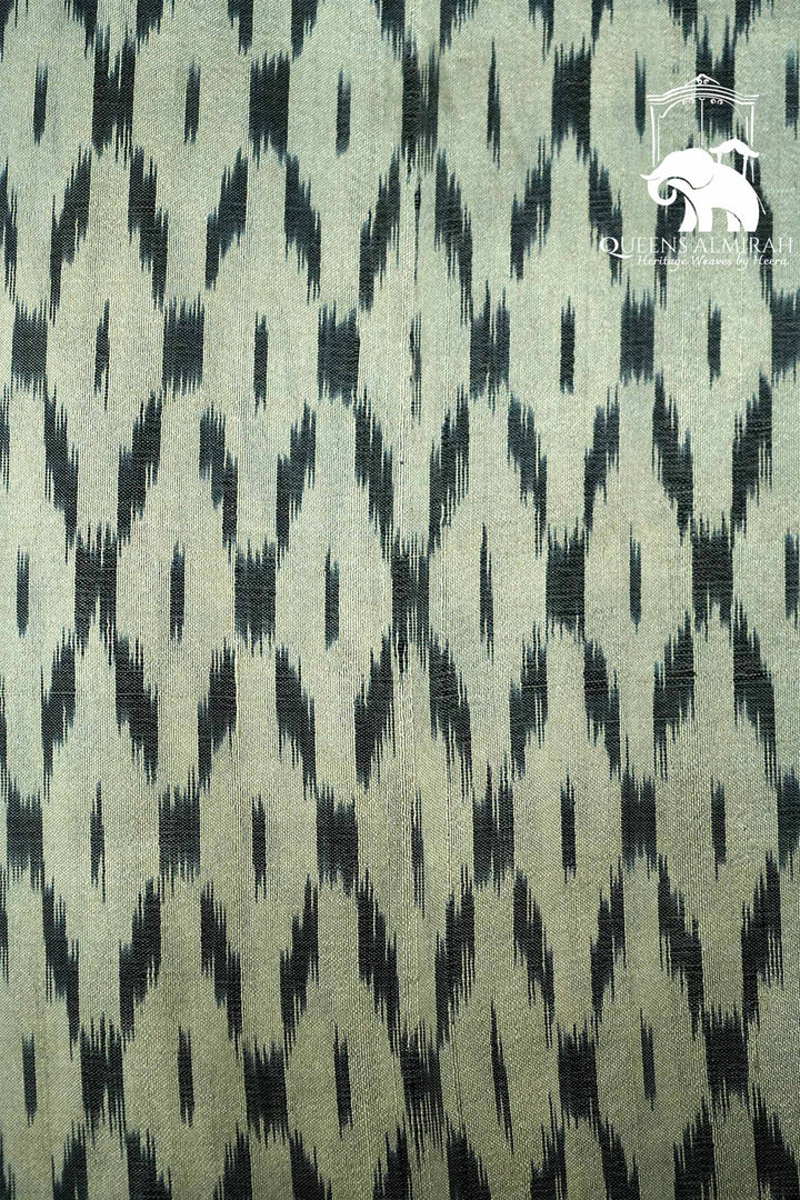STONE GREY WITH JET GREY MULBERRY SILK SAREE - Queens Jewel Emporium