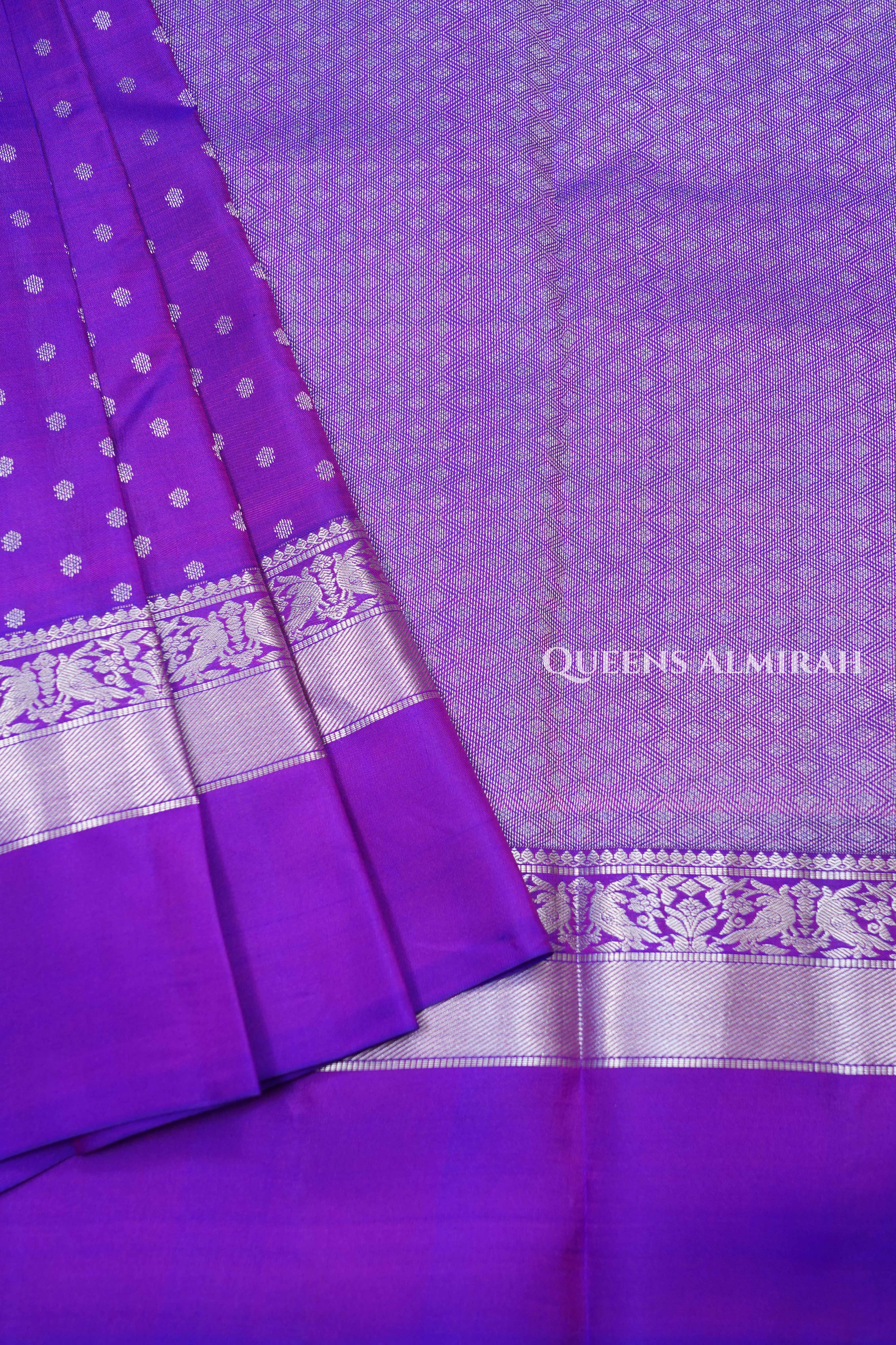 Violet Pure Kanchivaram Silk Saree