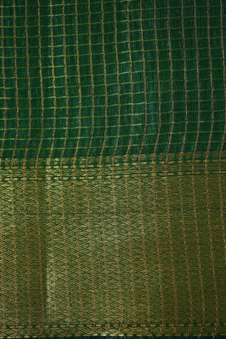 KIWI GREEN  MAHESHWARI SAREE - Queens Jewel Emporium