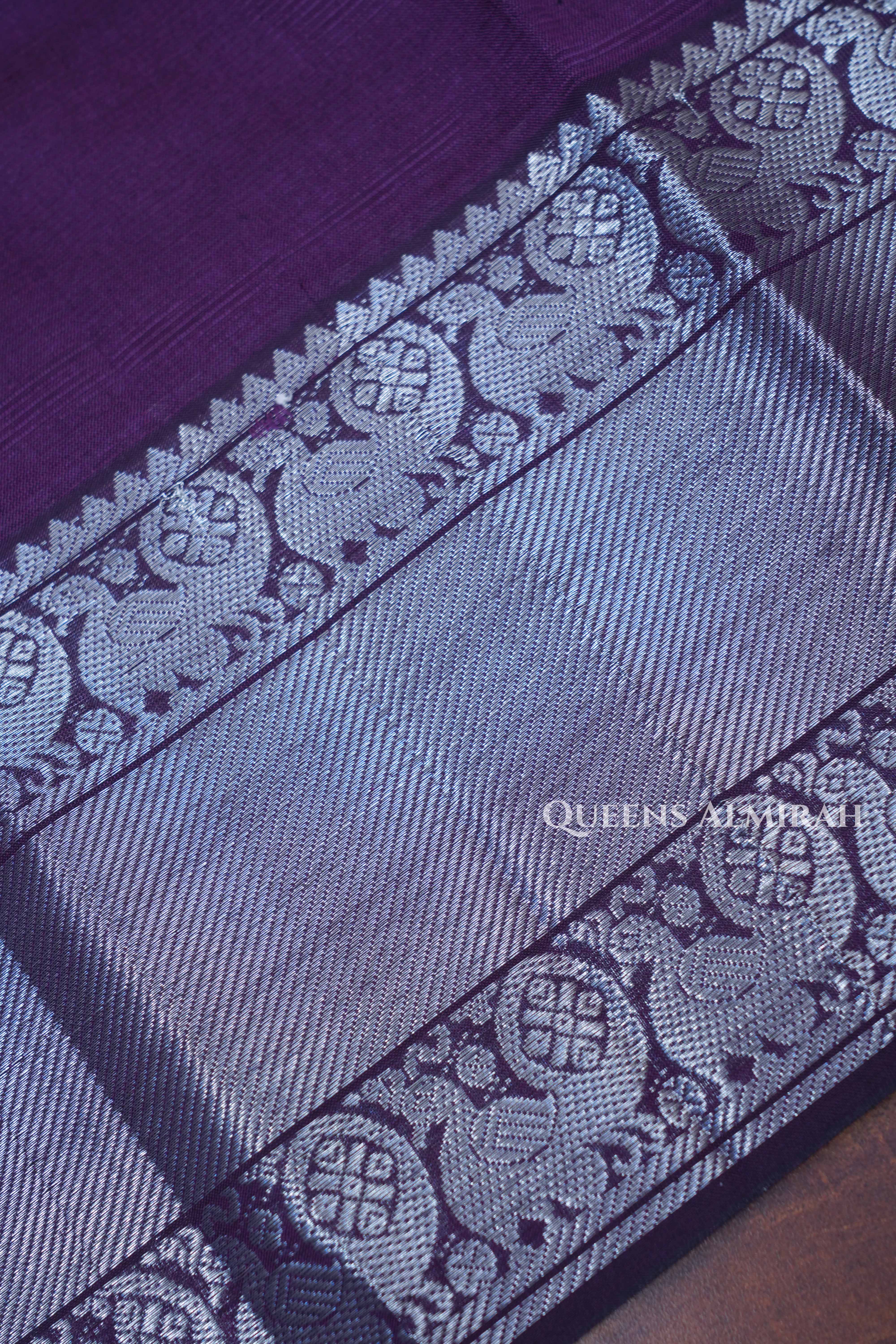 Grape Purple Mangalgiri Saree