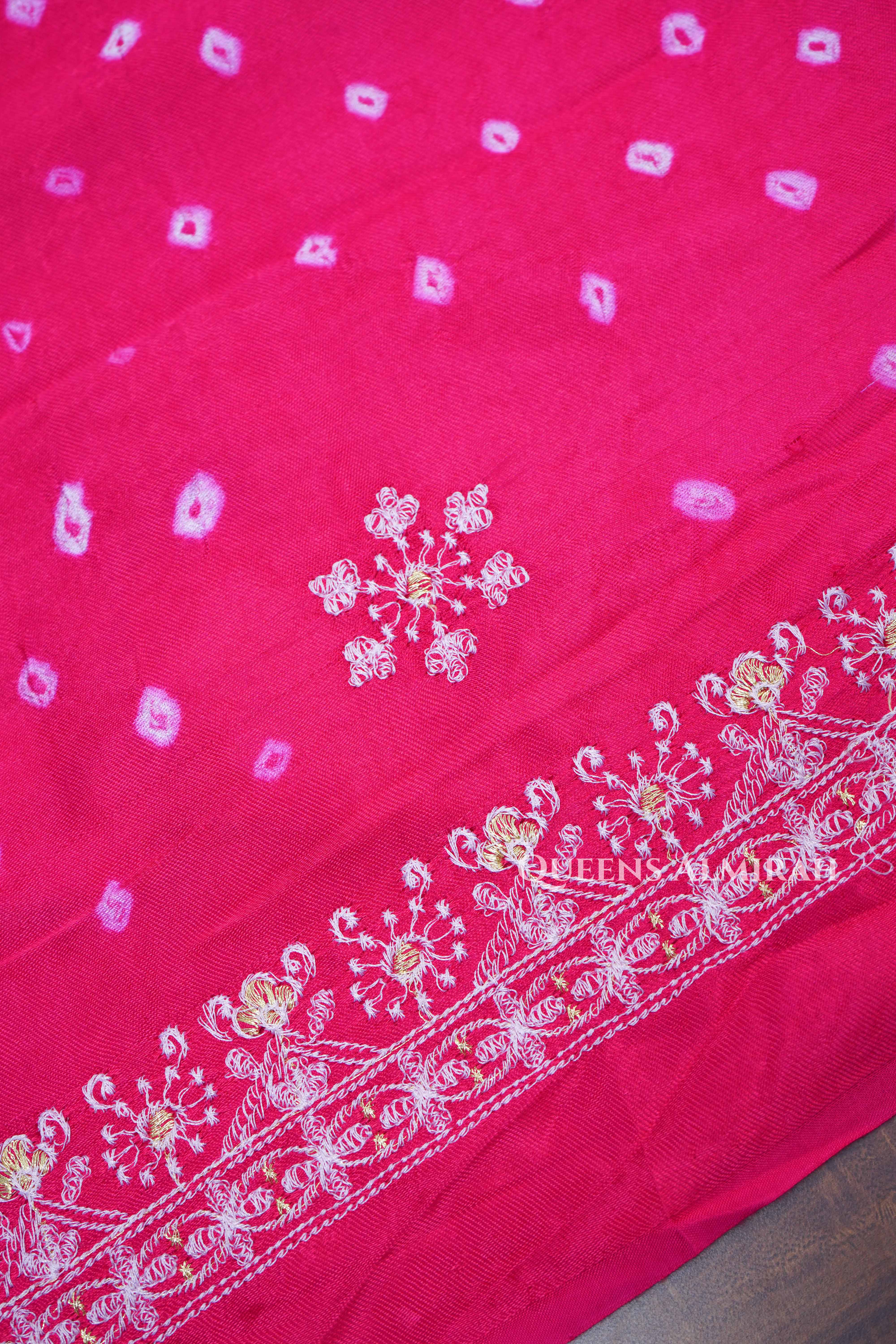 Magenta Pink Modal Silk Saree