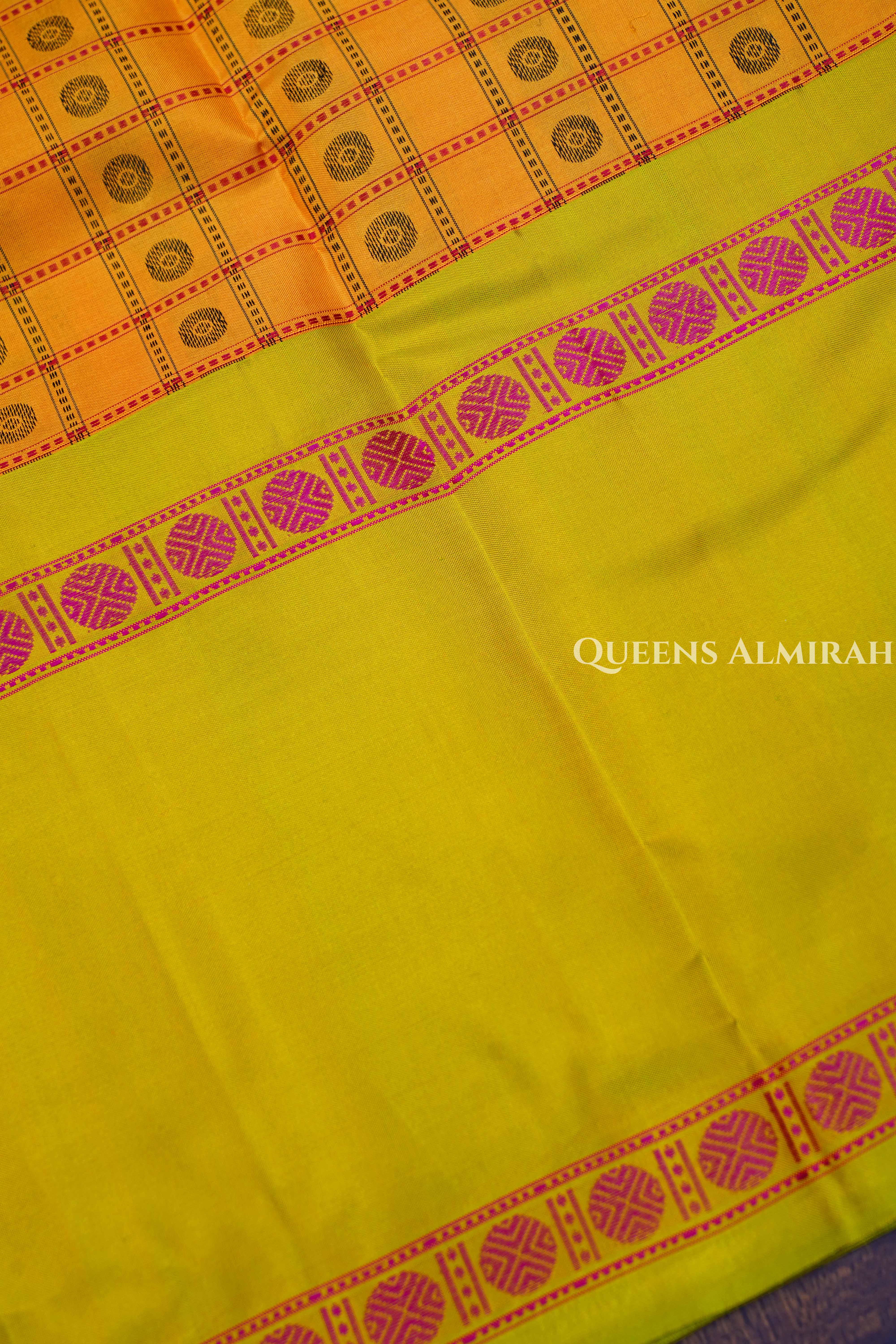 Mango Yellow With Yellow Pure Kanchivaram Silk Saree