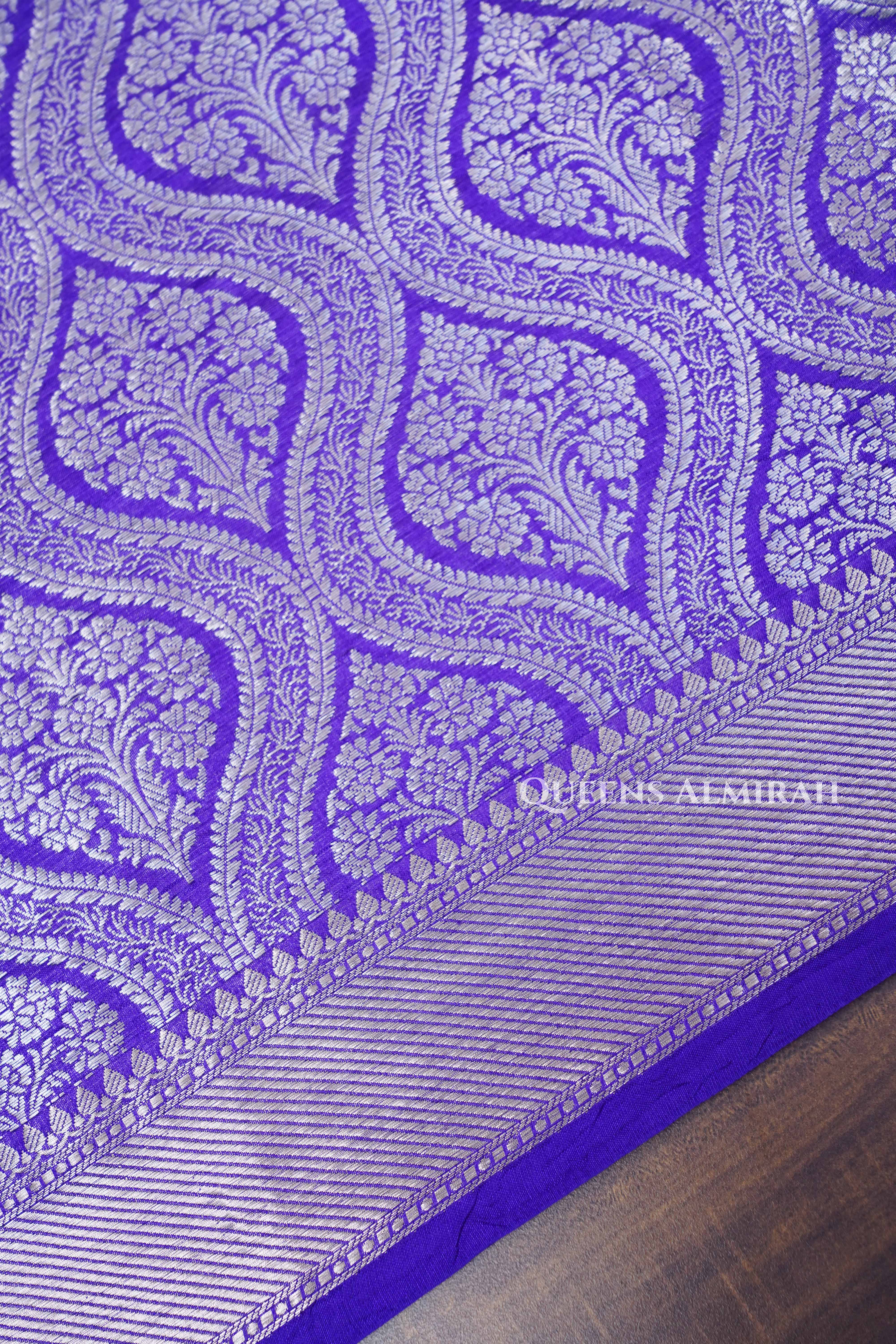 Purple Banarasi Silk Saree