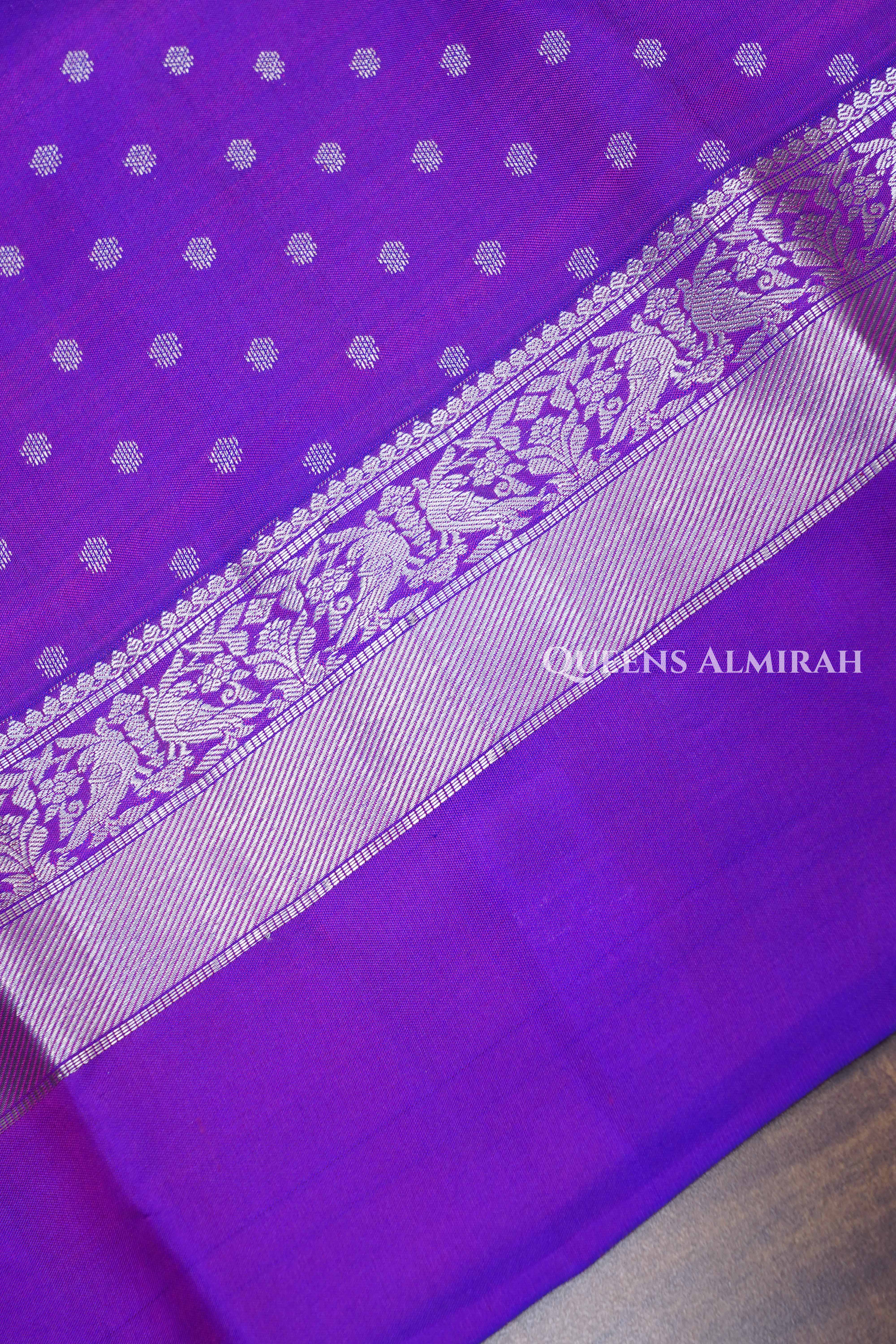 Violet Pure Kanchivaram Silk Saree