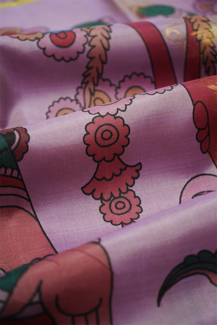 ONION PINK WITH MULTI COLOR KANCHIVARAM SILK SAREE - Queens Jewel Emporium