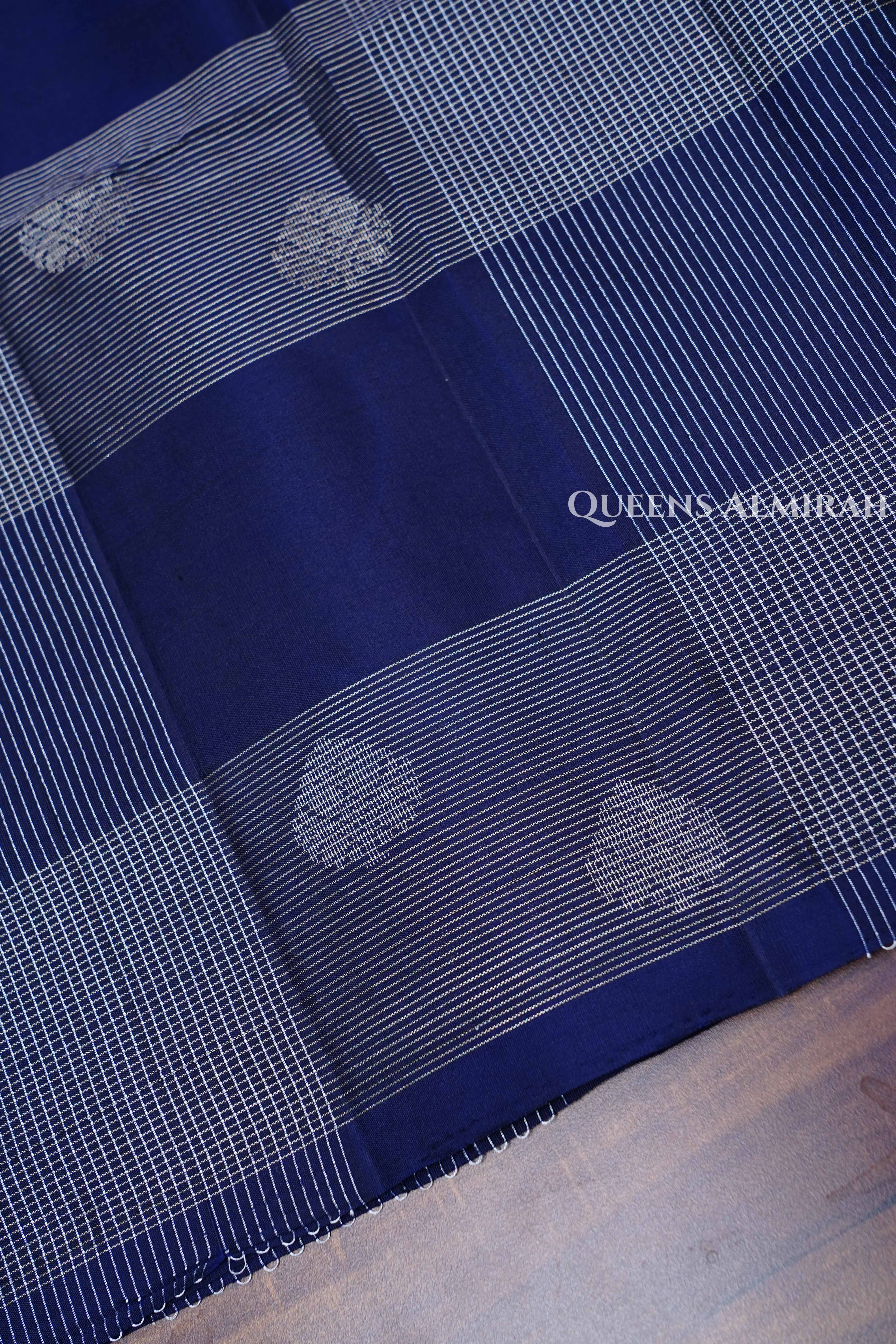 Royal Blue Pure Soft Silk Saree