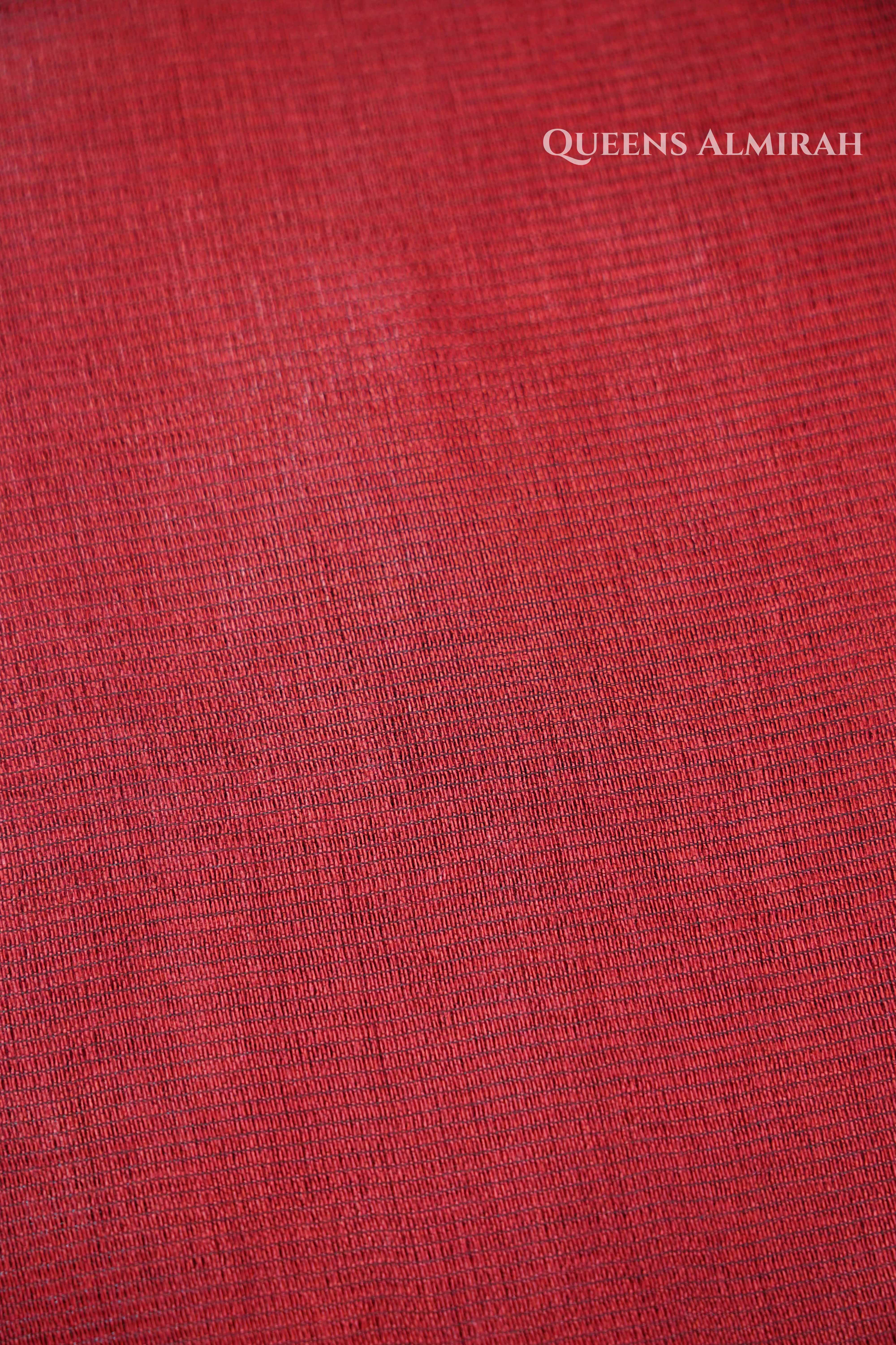 Red Brown  Maheshwari saree QUEENS ALMIRAH