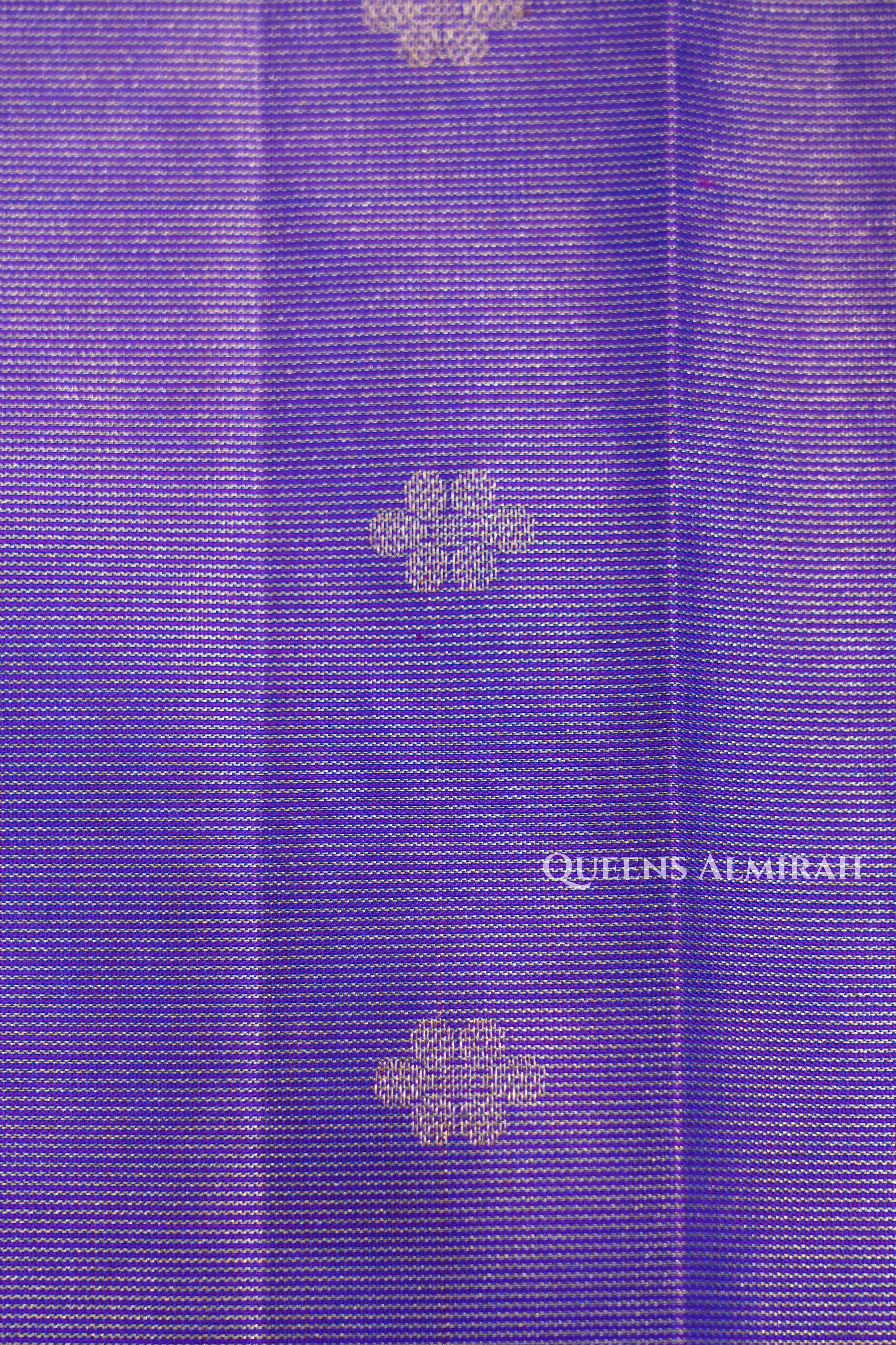Lavender With Green Tissue Soft Silk Saree