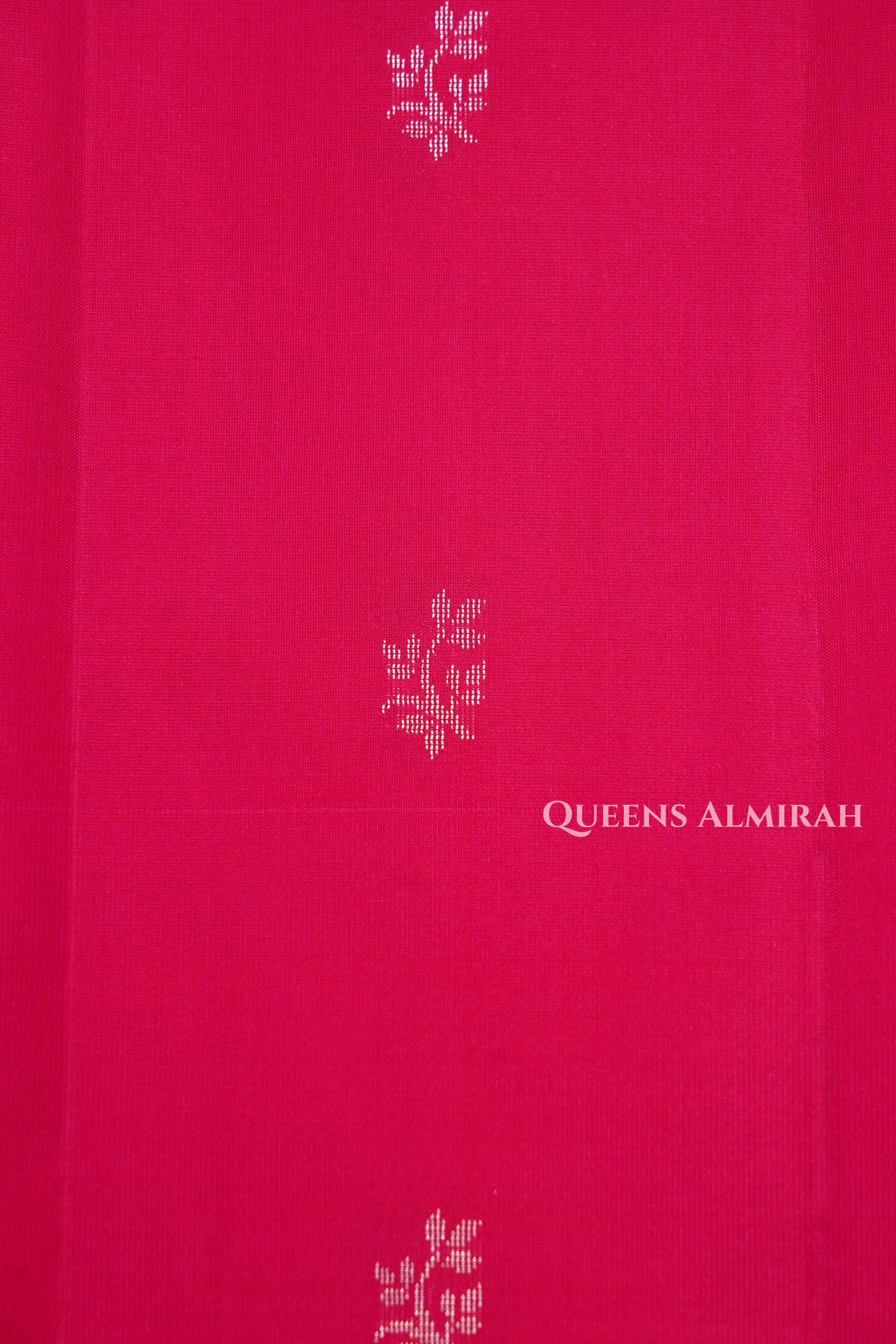 Magenta Pink Pure Soft Silk Saree