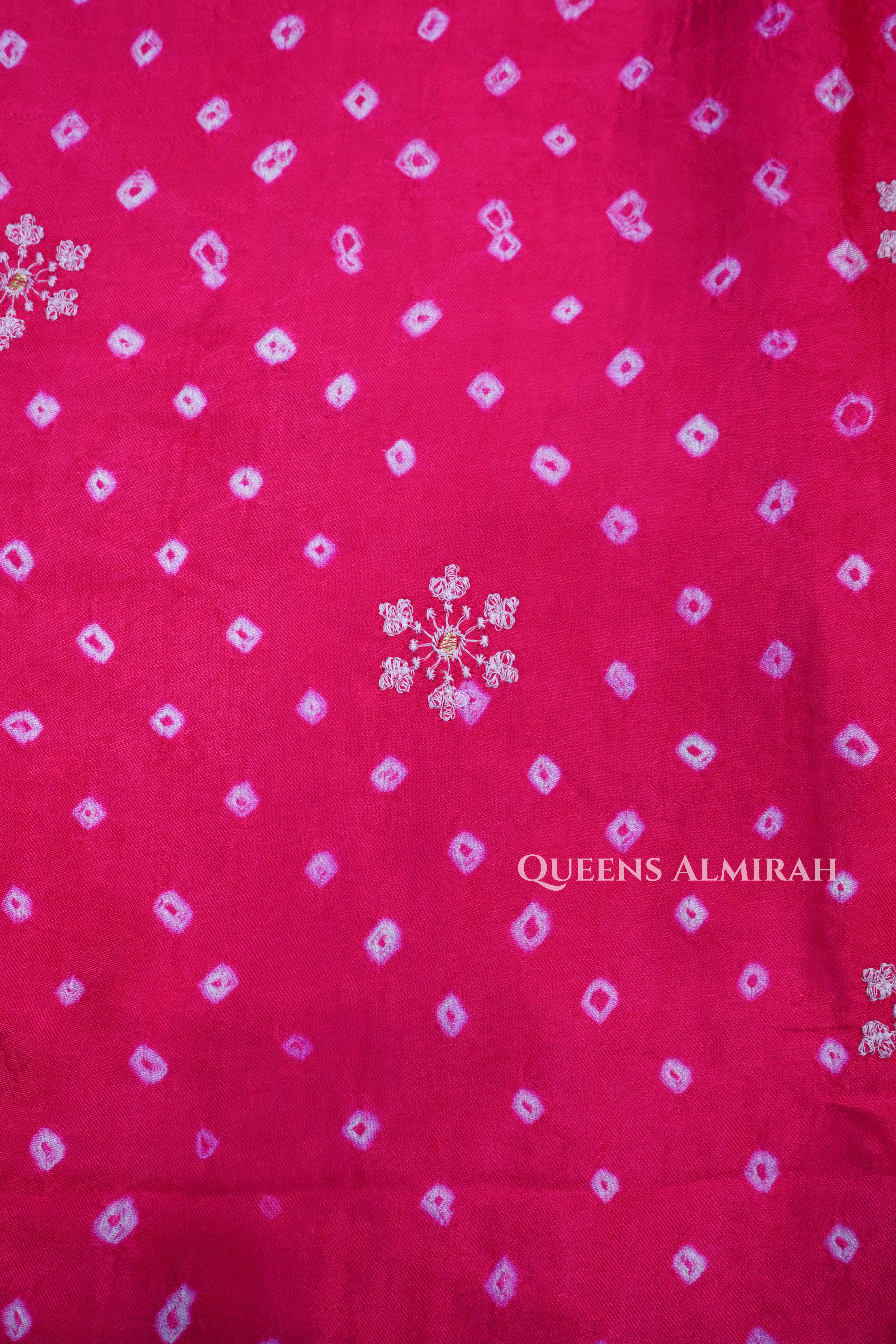 Magenta Pink Modal Silk Saree