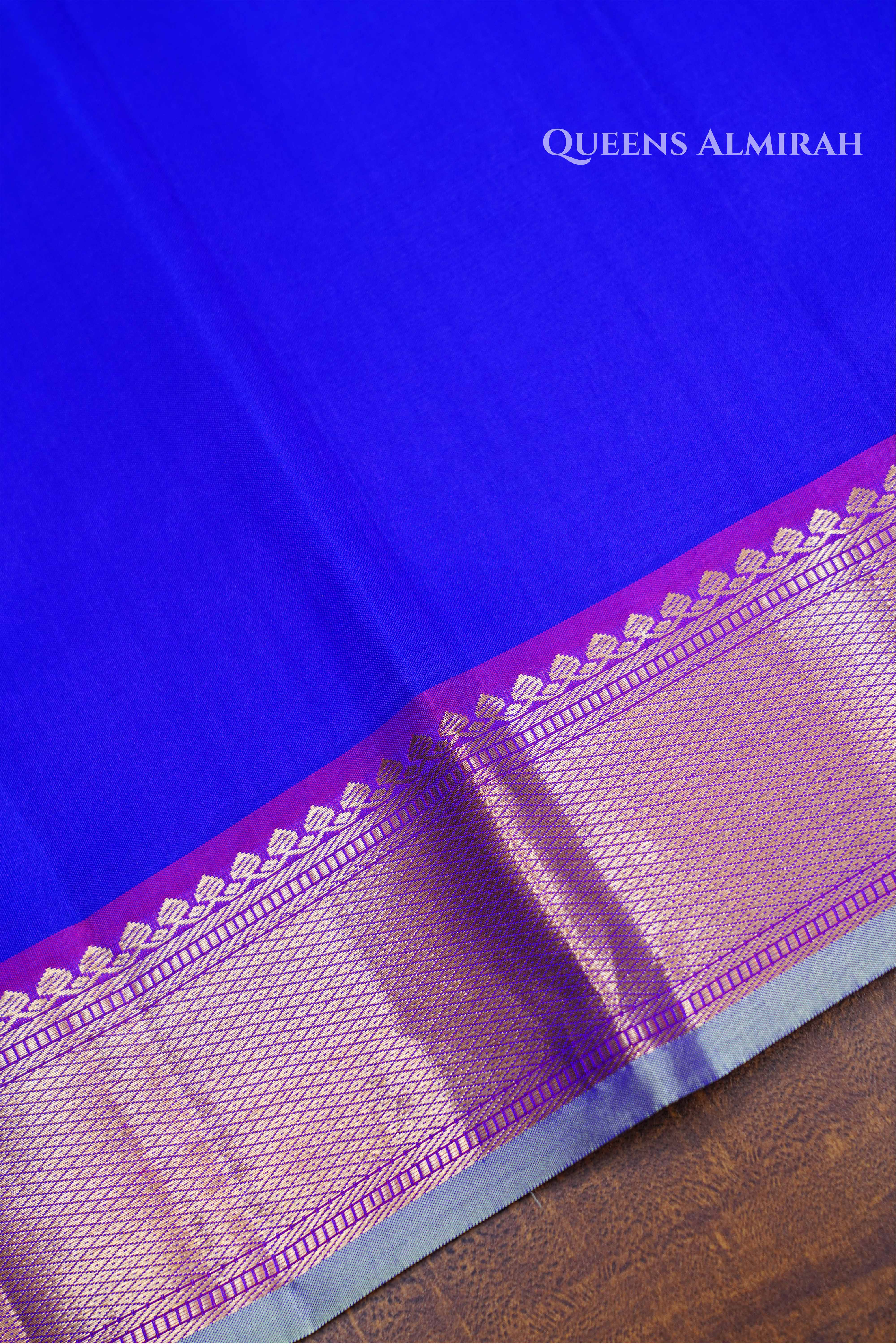 Ink Blue Pure Kanchivaram Silk Saree