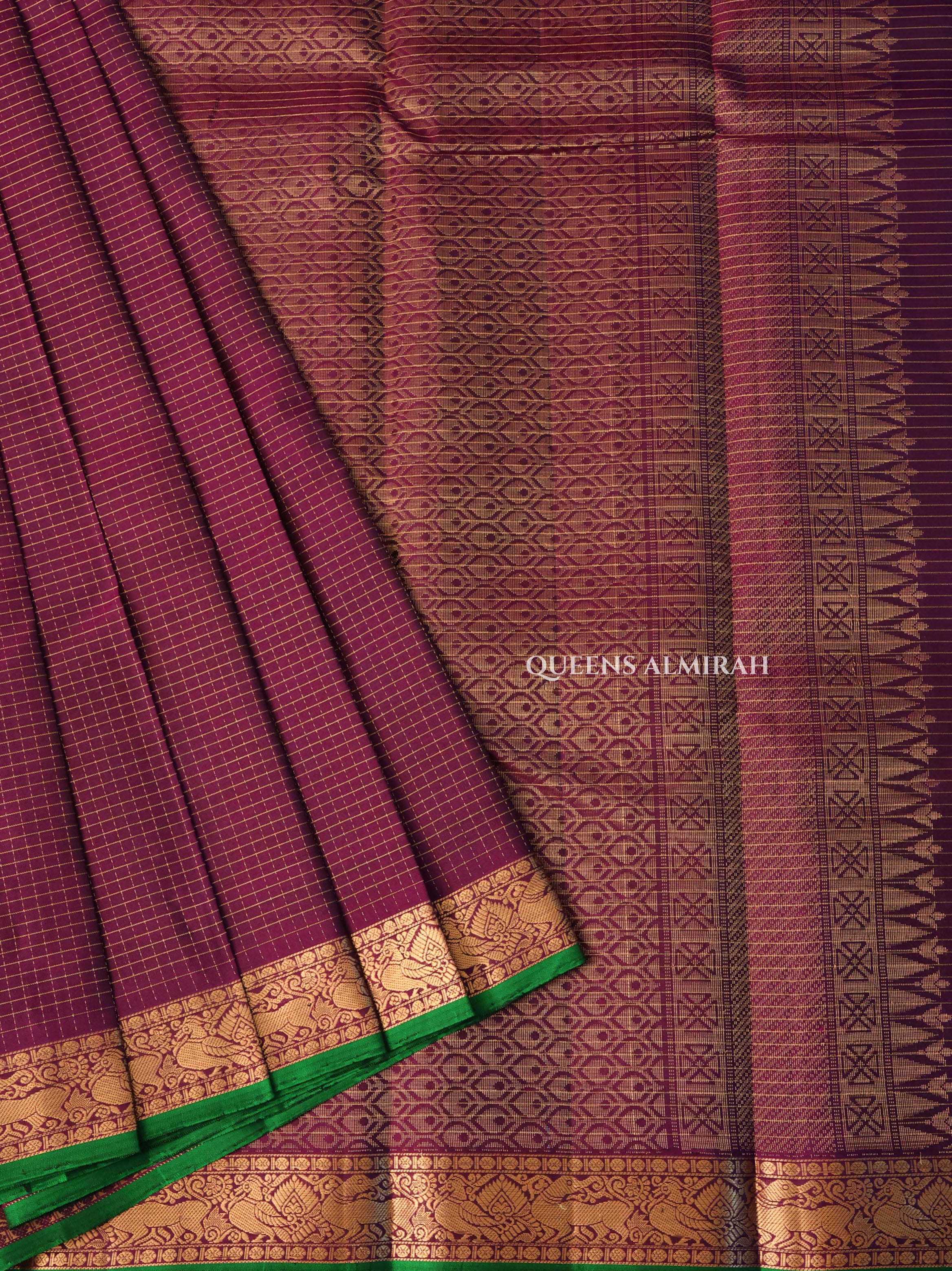 Jamun Fruit Purple Pure Kanchivaram Silk Saree
