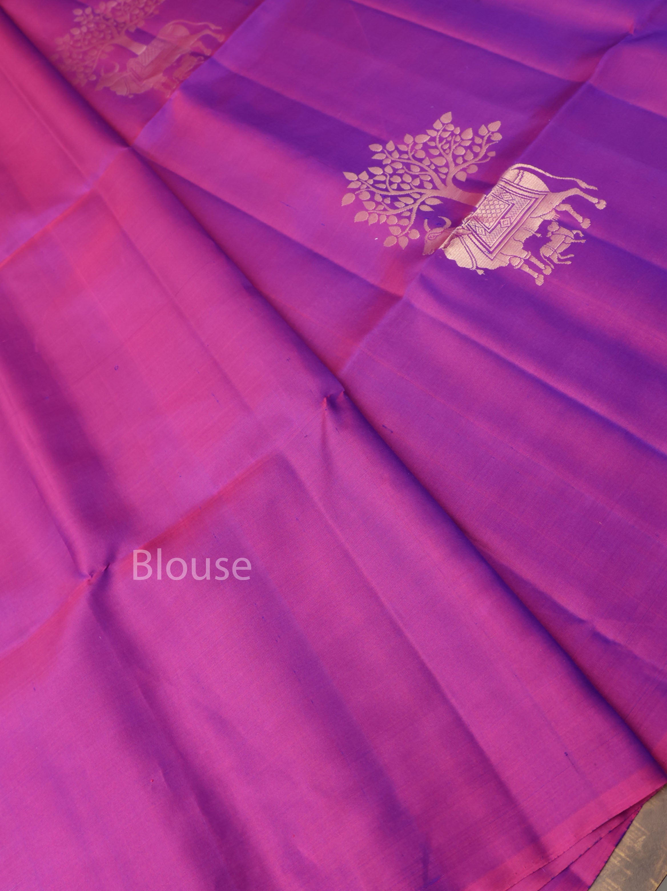 Purple Pure Soft Silk Saree
