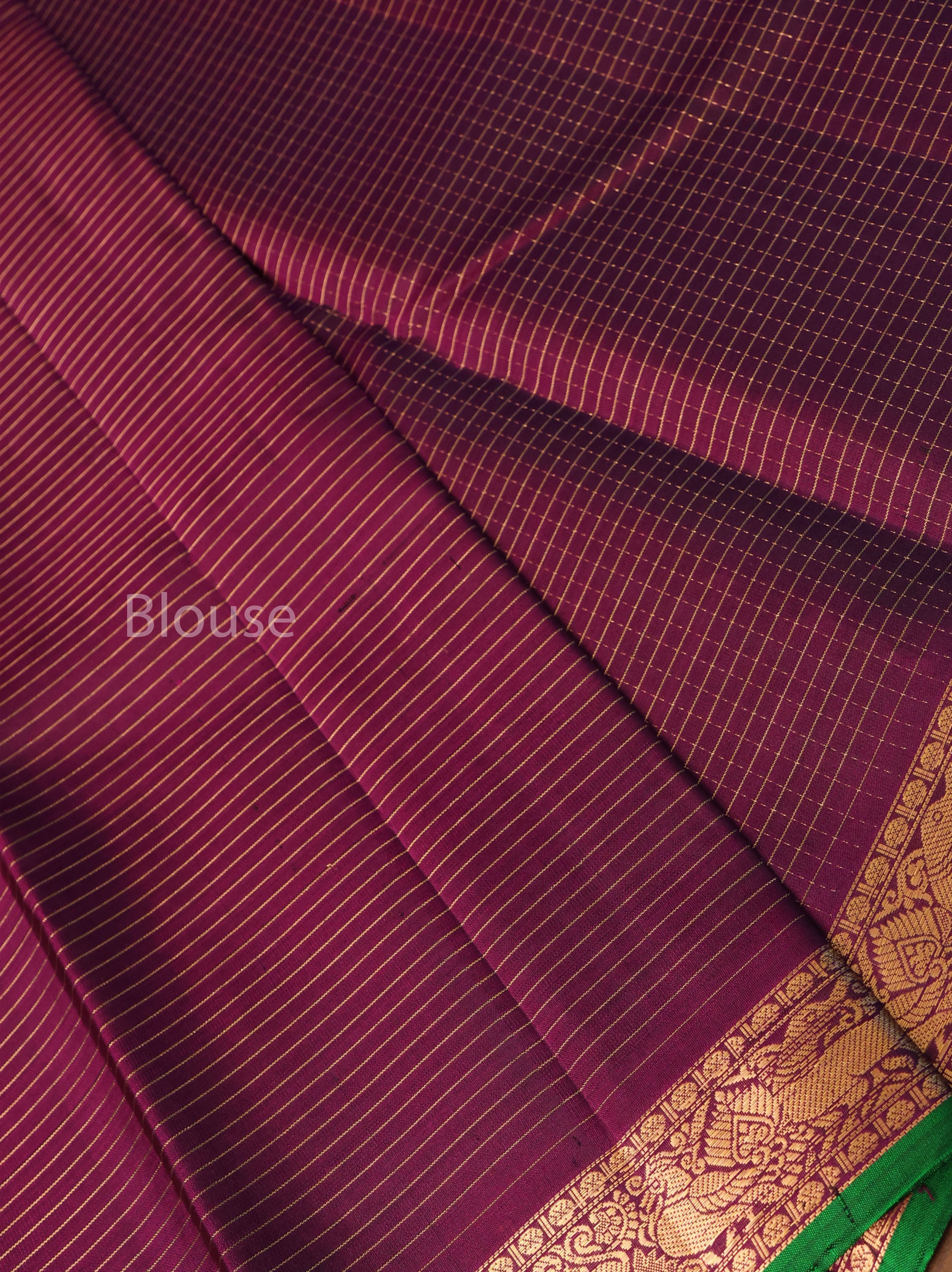 Jamun Fruit Purple Pure Kanchivaram Silk Saree