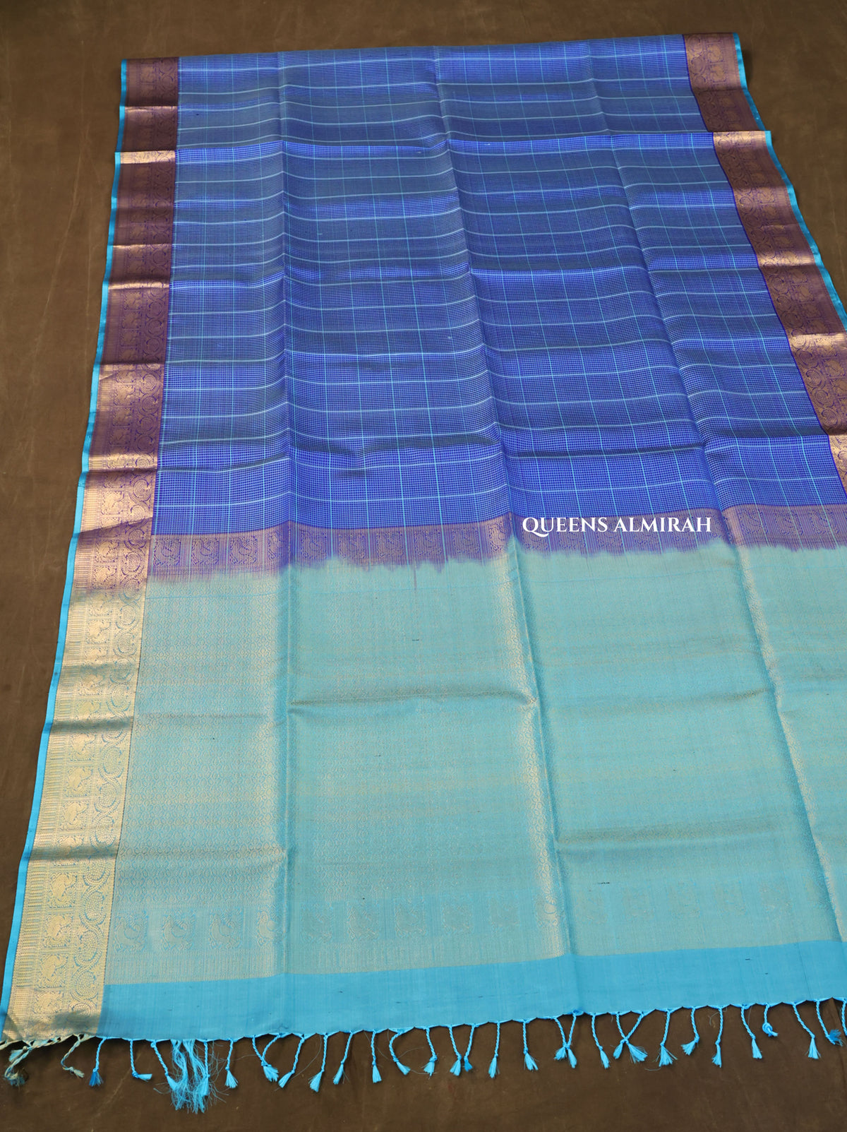 Blue Pure Soft Silk Saree