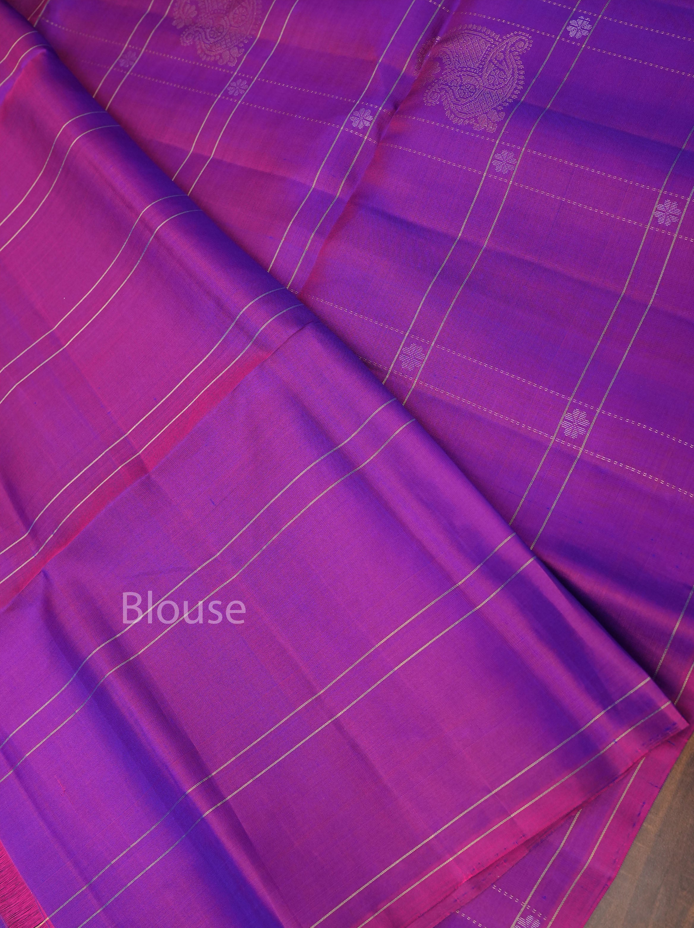 Purple Pure Soft Silk Saree