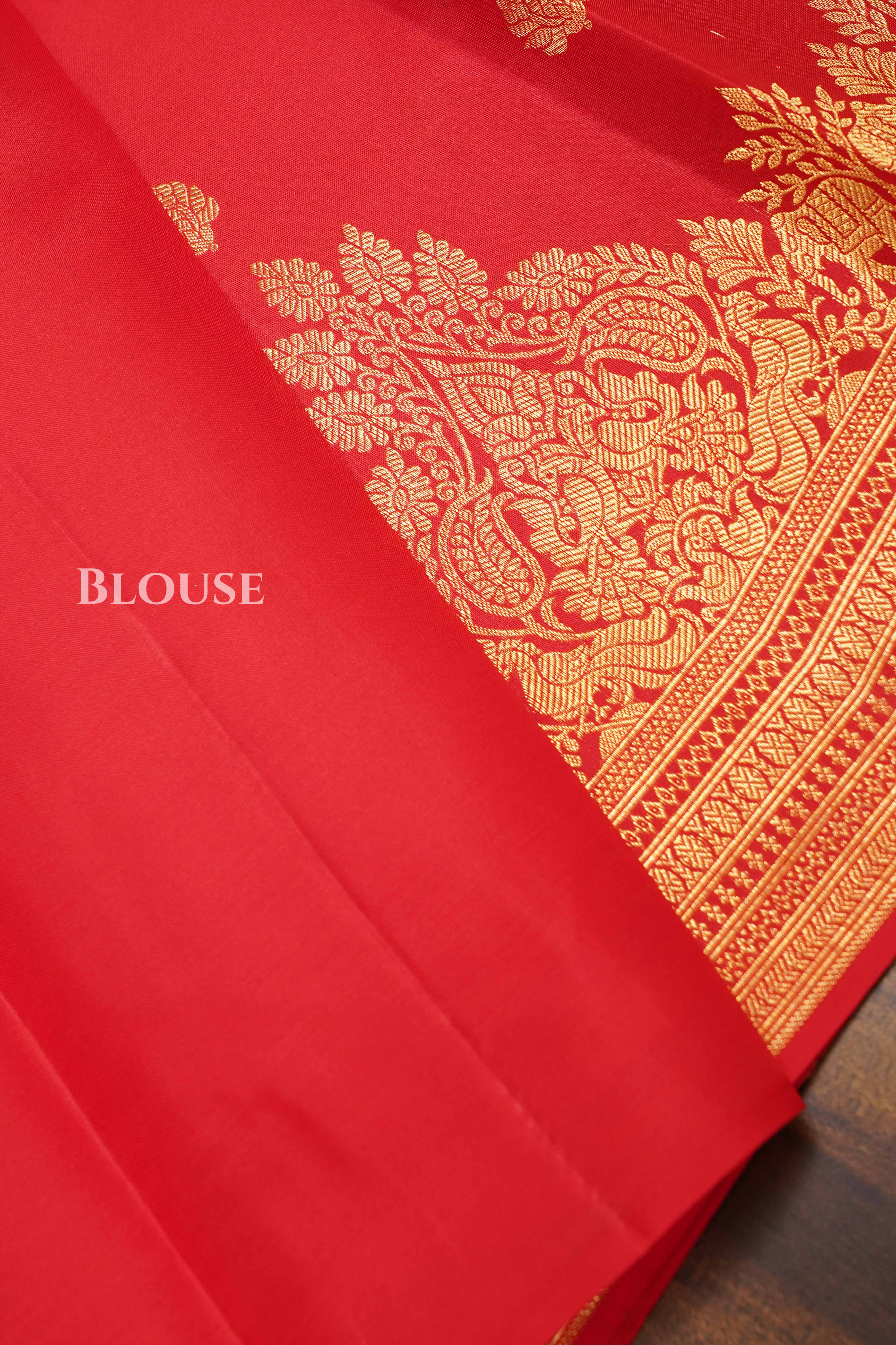 Red Pure Kanchivaram Silk Saree