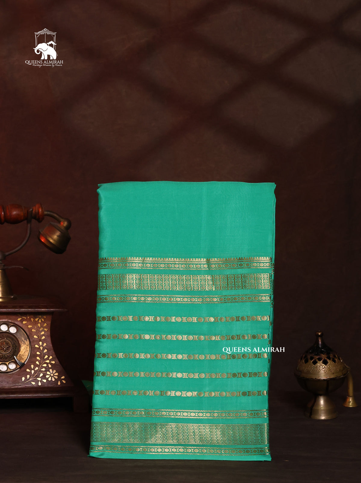 Turquoise Blue Mysore Silk Saree