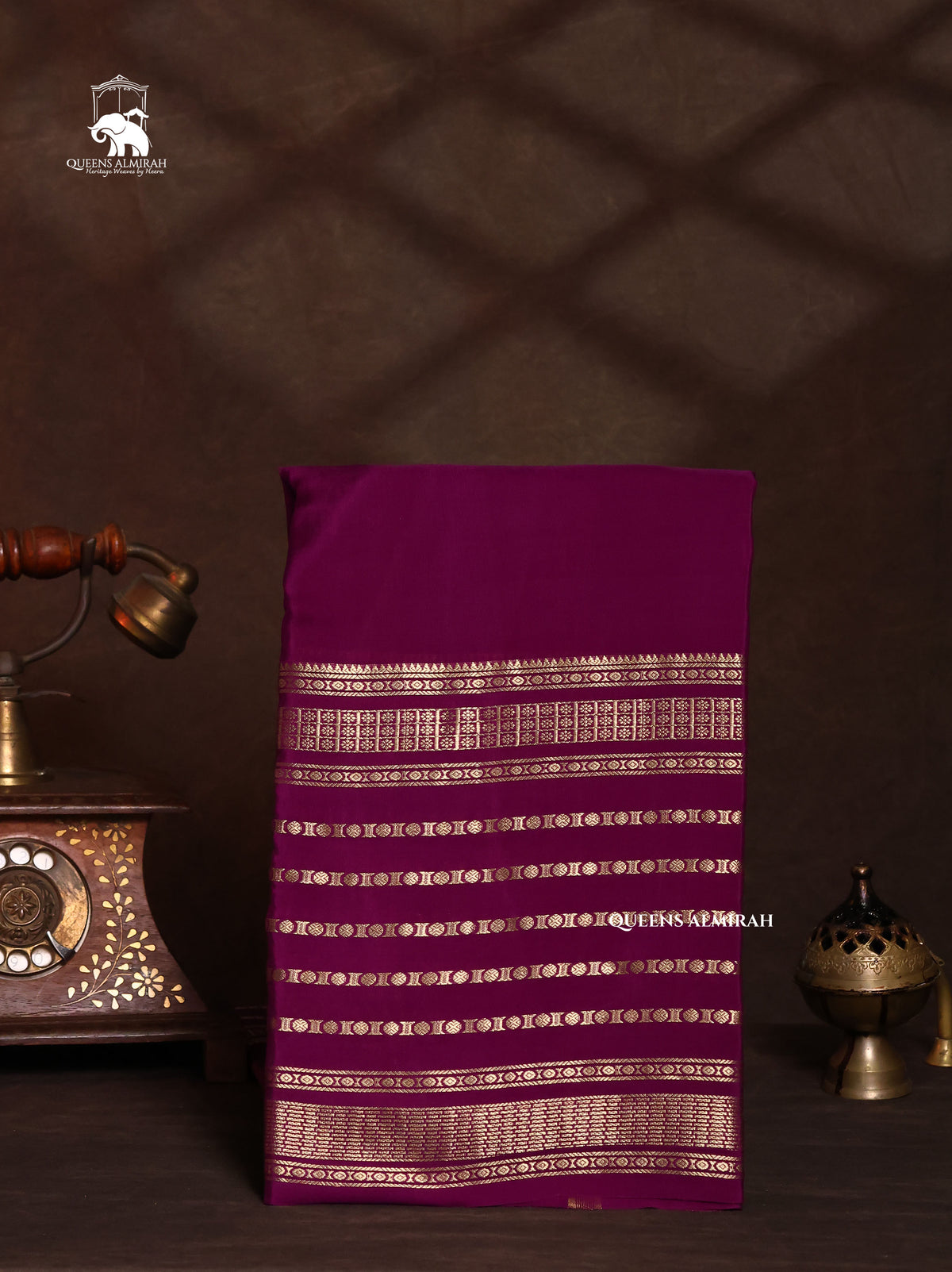 Purple Mysore Silk Saree